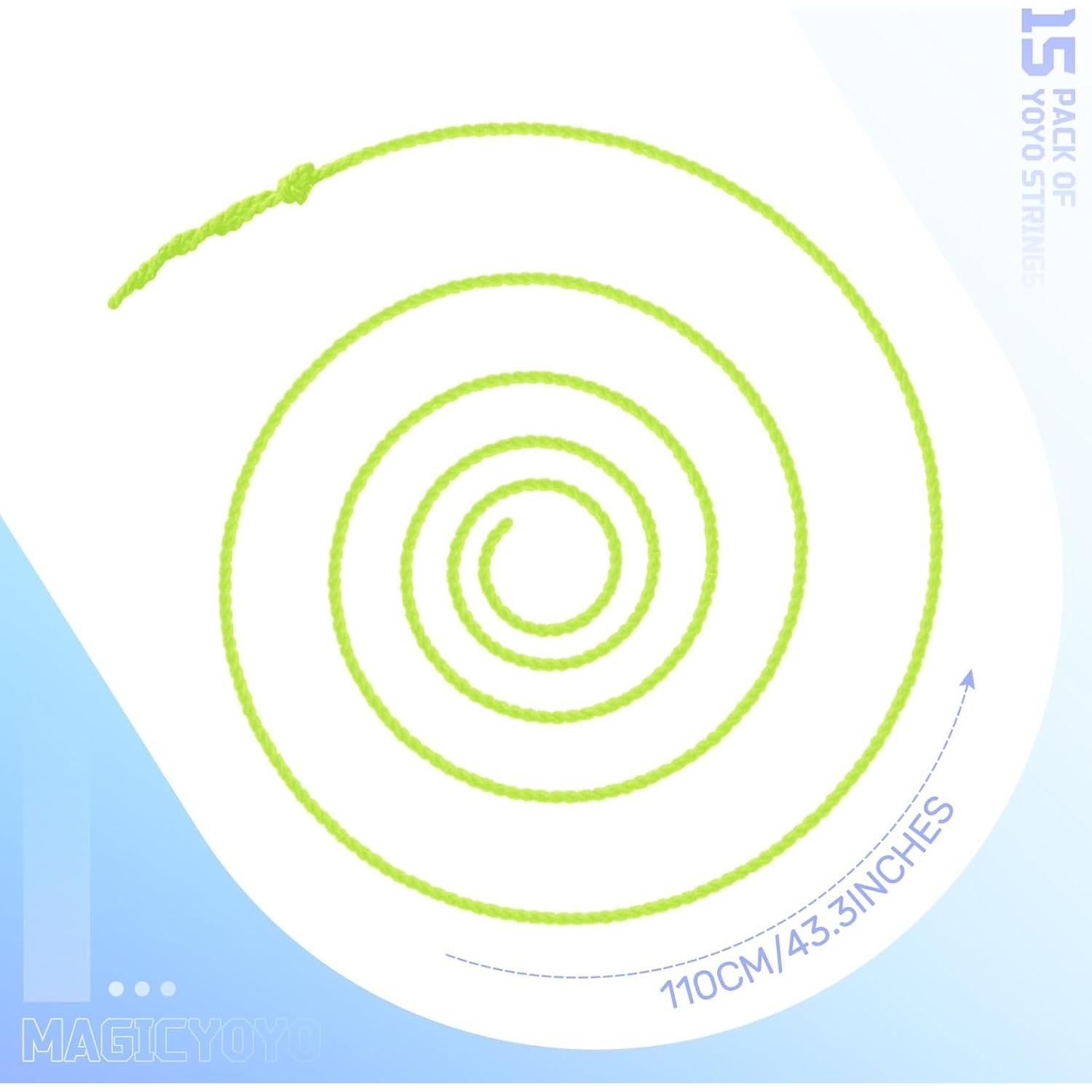 Cuerdas de Yoyo YOSTAR Amarillo Brillantes 15 Piezas