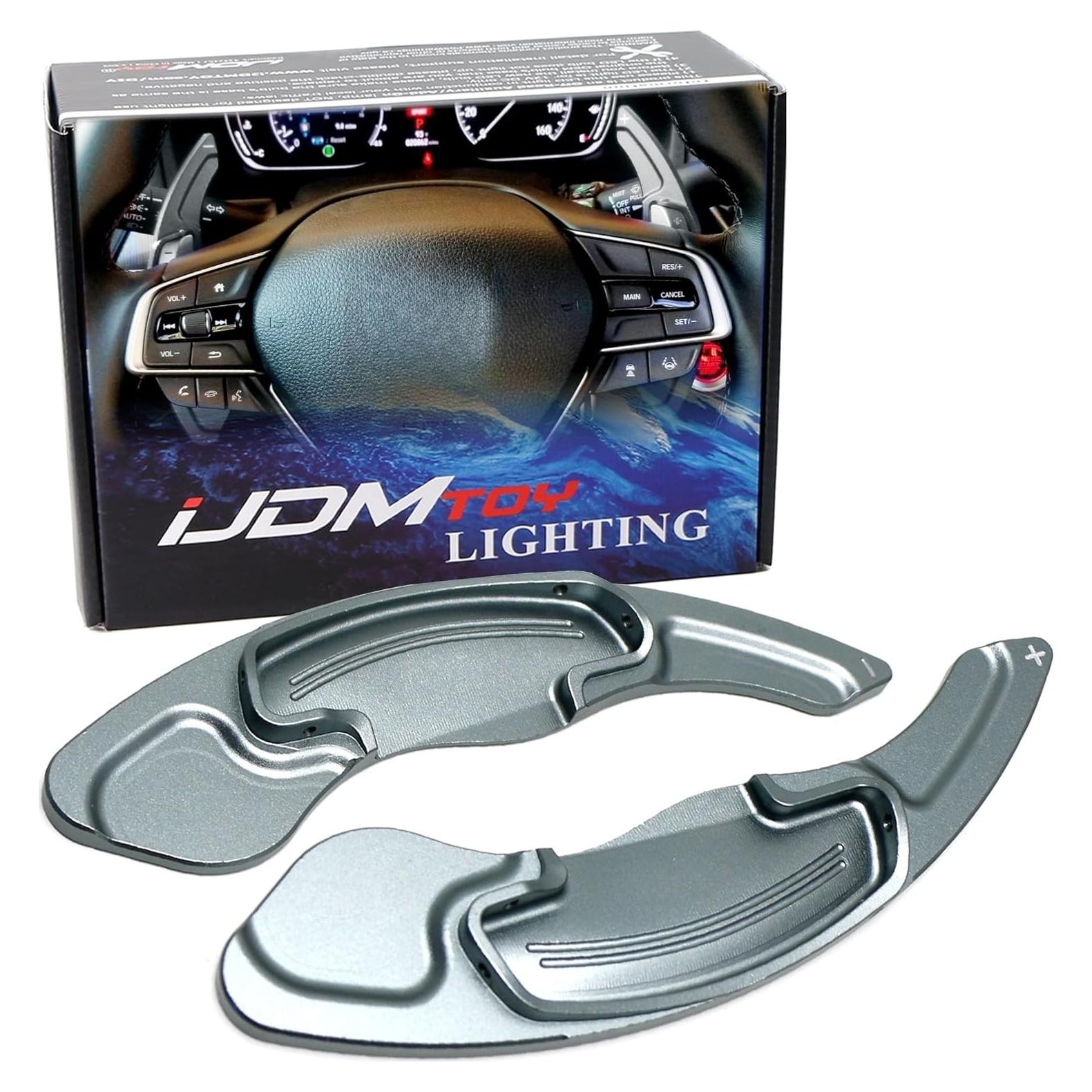 Extensiones de Palanca de Cambio iJDMTOY Aluminio CNC Gris Gunmetal