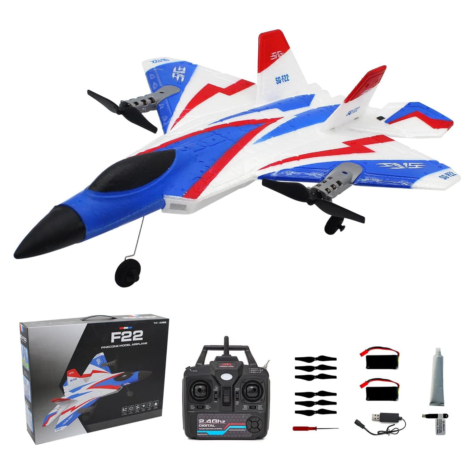 Avión RC F-22 Leopmase 4 Canales con Estabilizador