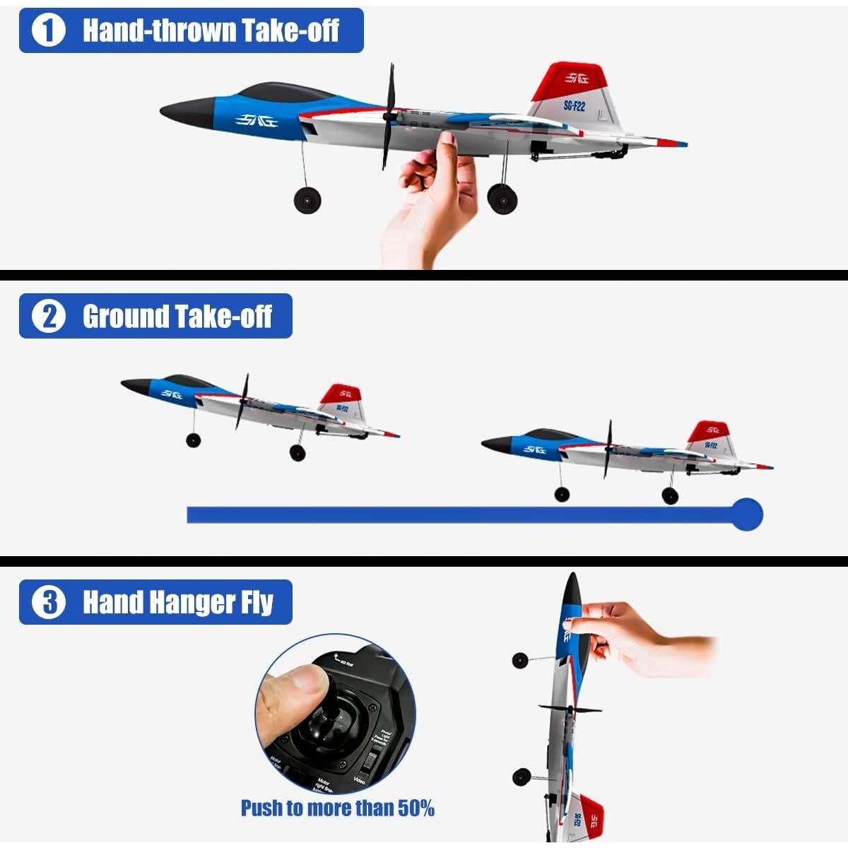 Avión RC F-22 Leopmase con Estabilizador y 2 Baterías