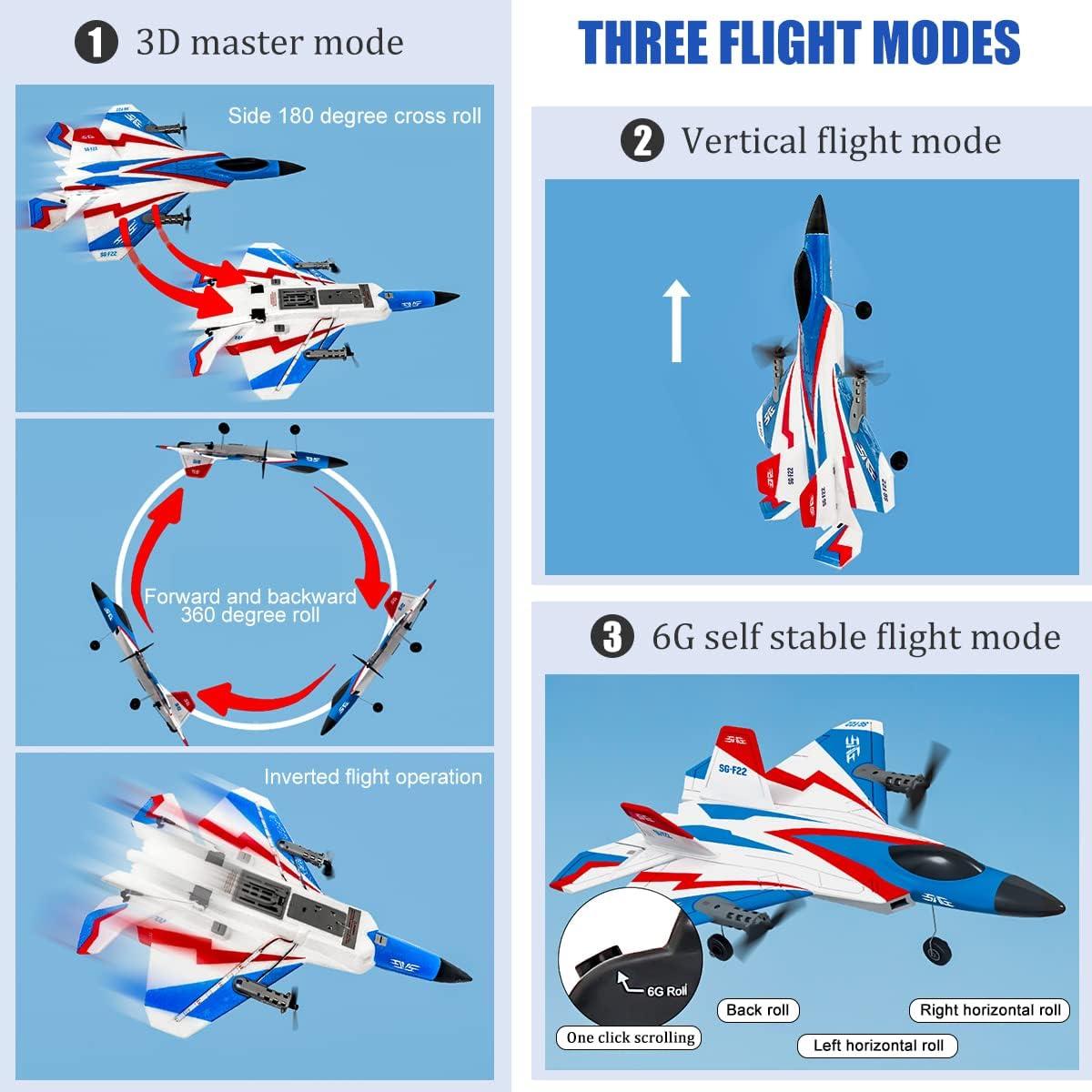 Avión RC F-22 Leopmase con Estabilizador y 2 Baterías