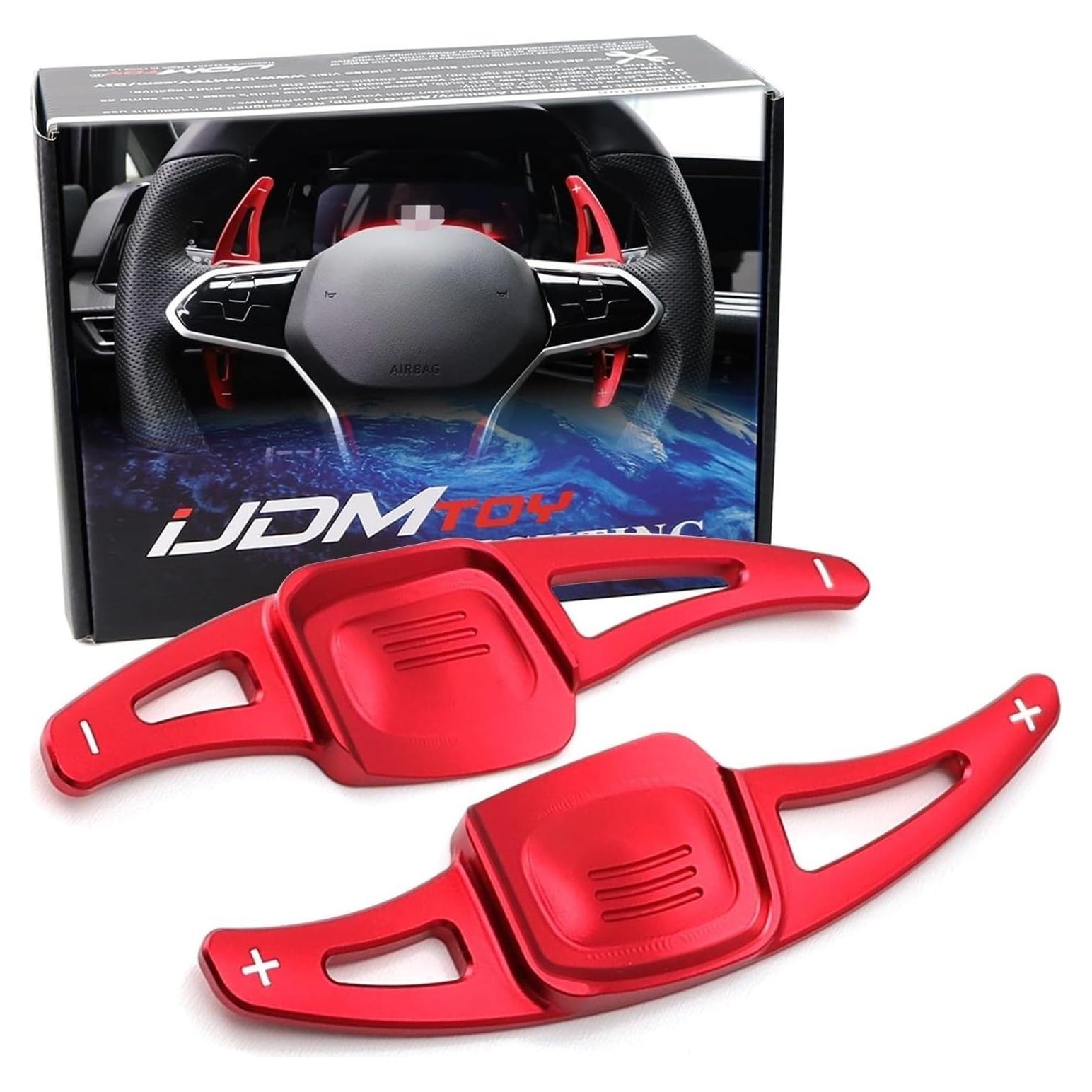 Extensiones de Palanca de Cambio iJDMTOY Rojo Aluminio para VW MK8