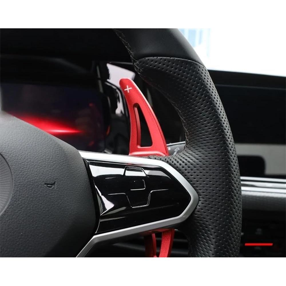 Extensiones de Palanca de Cambio iJDMTOY Rojo Aluminio para VW MK8