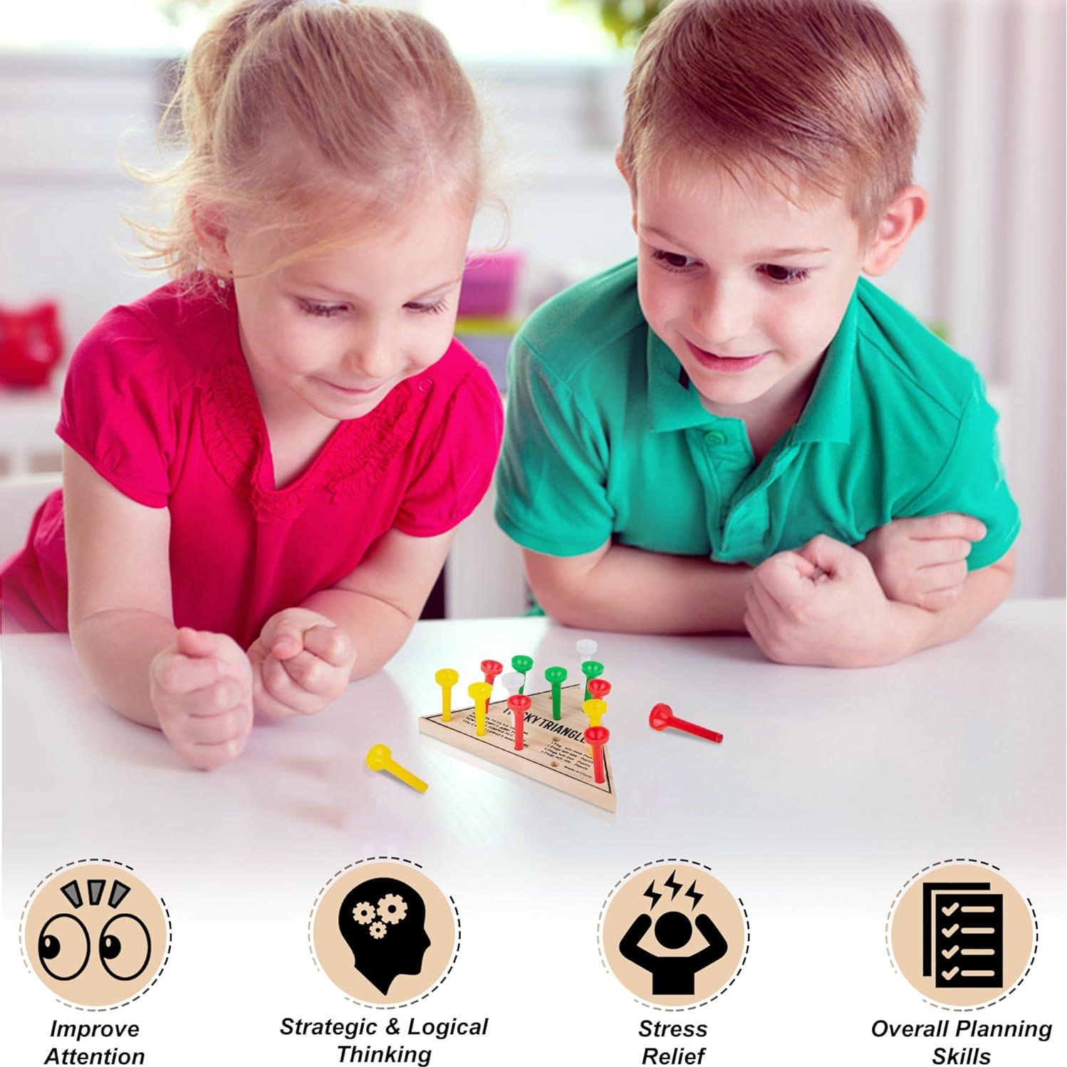 Juego de Mesa Triángulo de Madera Natural State - Paquete de 3