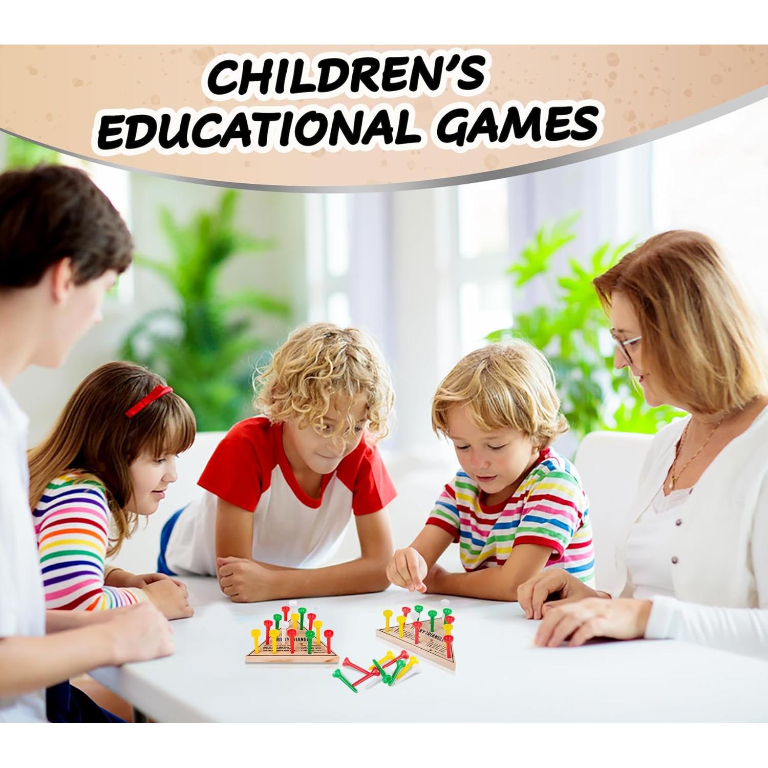 Juego de Mesa Triángulo de Madera Natural State - Paquete de 3