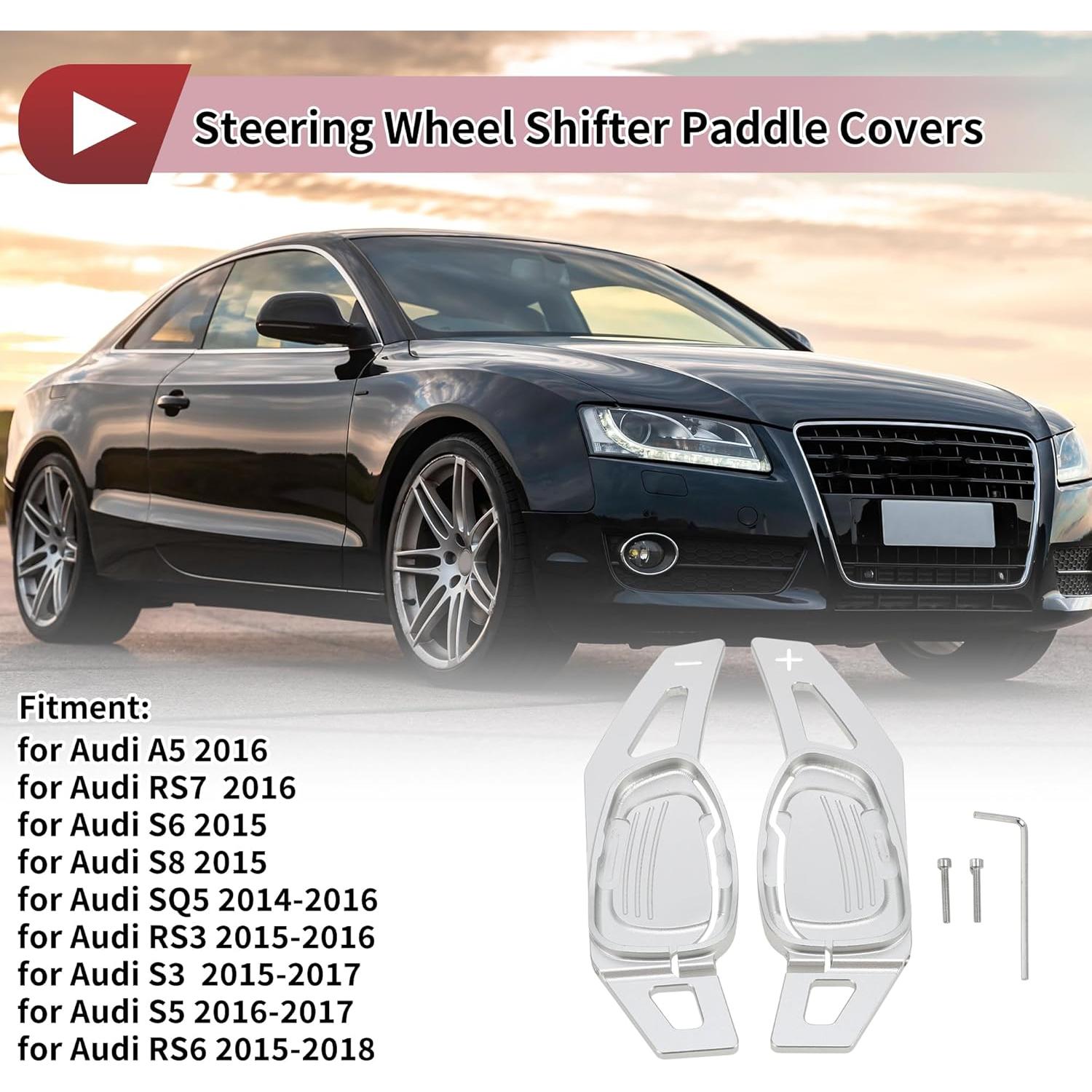 Extensiones de Palancas de Cambio Hihaha para Audi A5 2016 Plateado