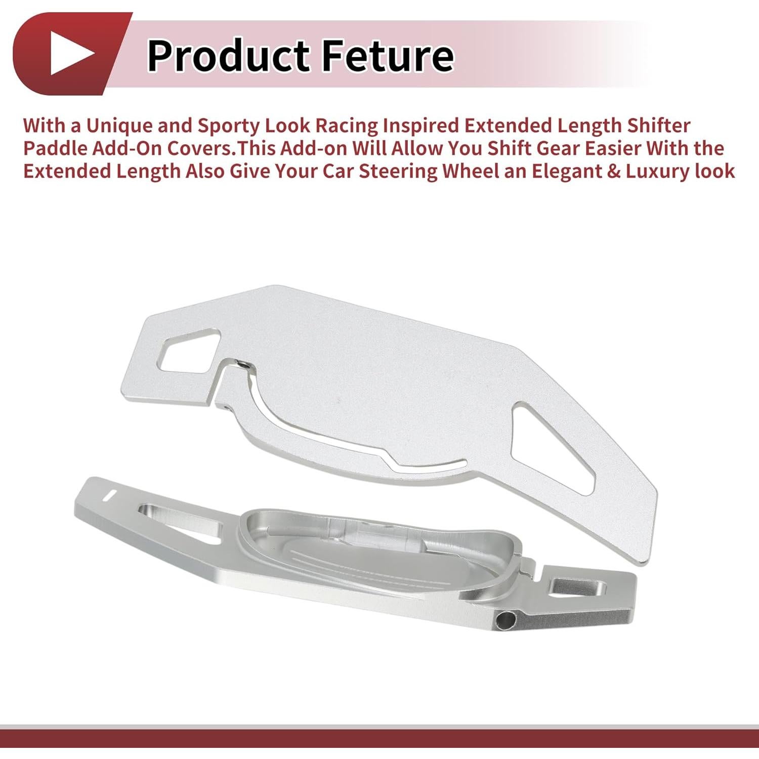 Extensiones de Palancas de Cambio Hihaha para Audi A5 2016 Plateado