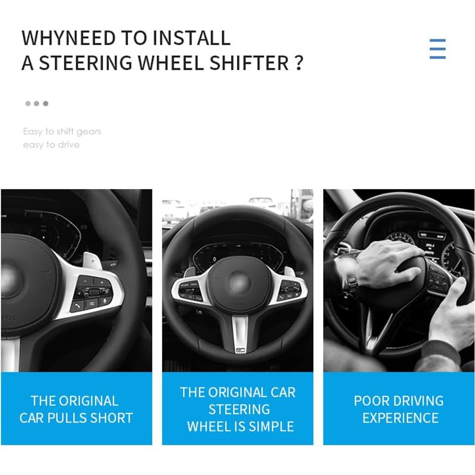 Extensiones de Palanca de Cambio HIBEYO para Audi A5/S6/S3 Azul