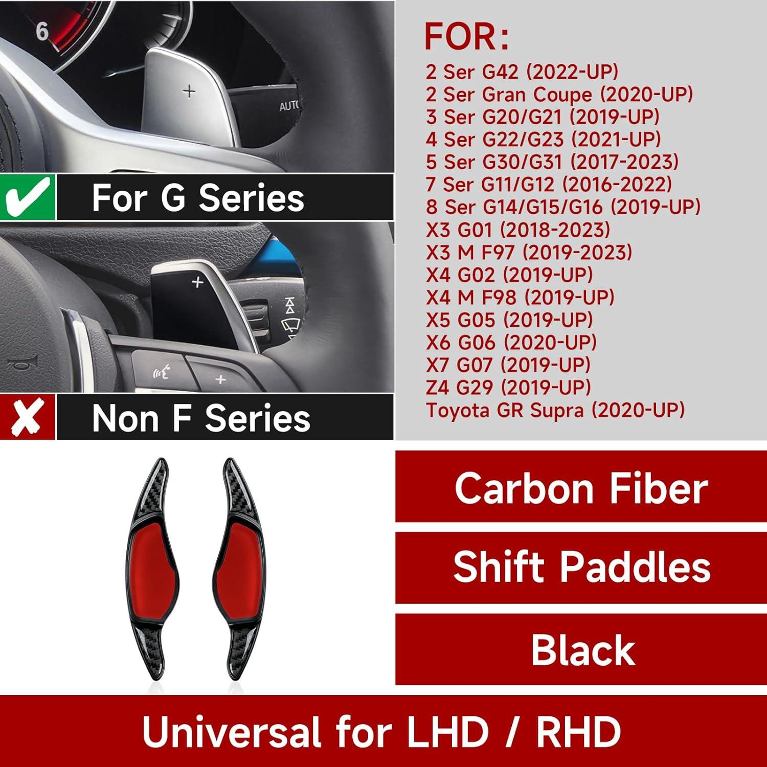 Extensiones de Palanca de Cambio HENGYUESHANG para BMW G20 G30 G31 G11 G14 X3 X4 X5 X6 X7 Z4 - 2 Piezas