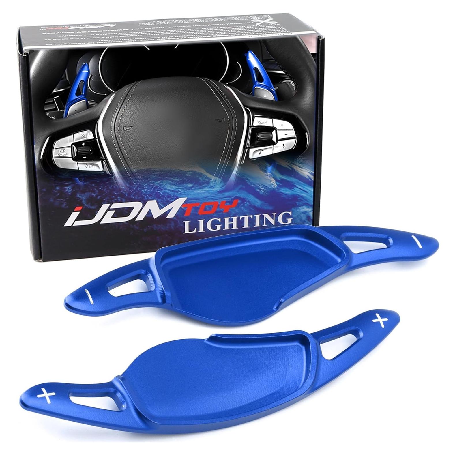 Extensiones de Paletas iJDMTOY Azul CNC para BMW Gxx