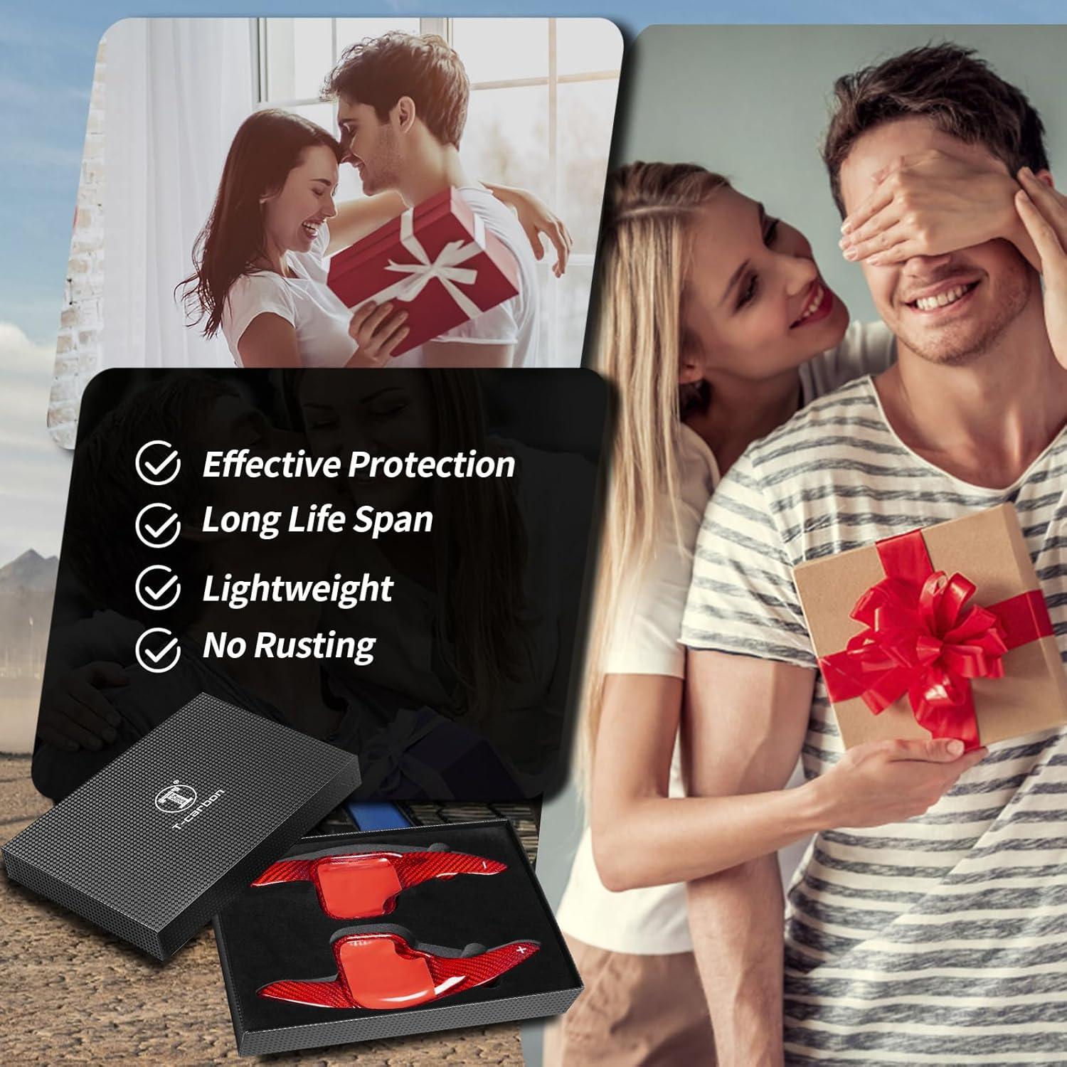 Cubierta de Extensión Cambiador Paletas T-carbon Rojo BMW