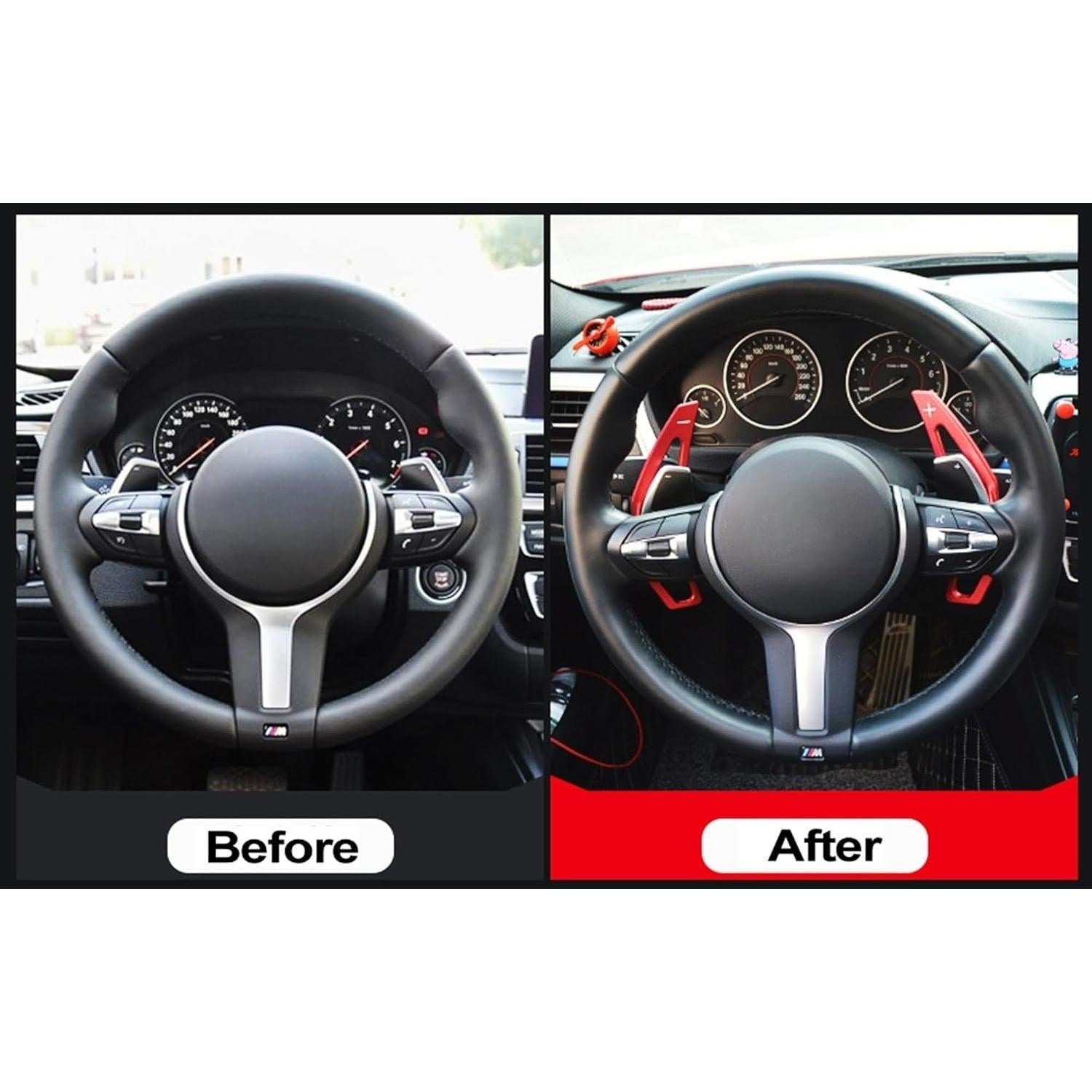 Extensiones de Paletas iJDMTOY Rojo CNC para BMW 2 3 4 X1 X2 X3 X4 X5 X6