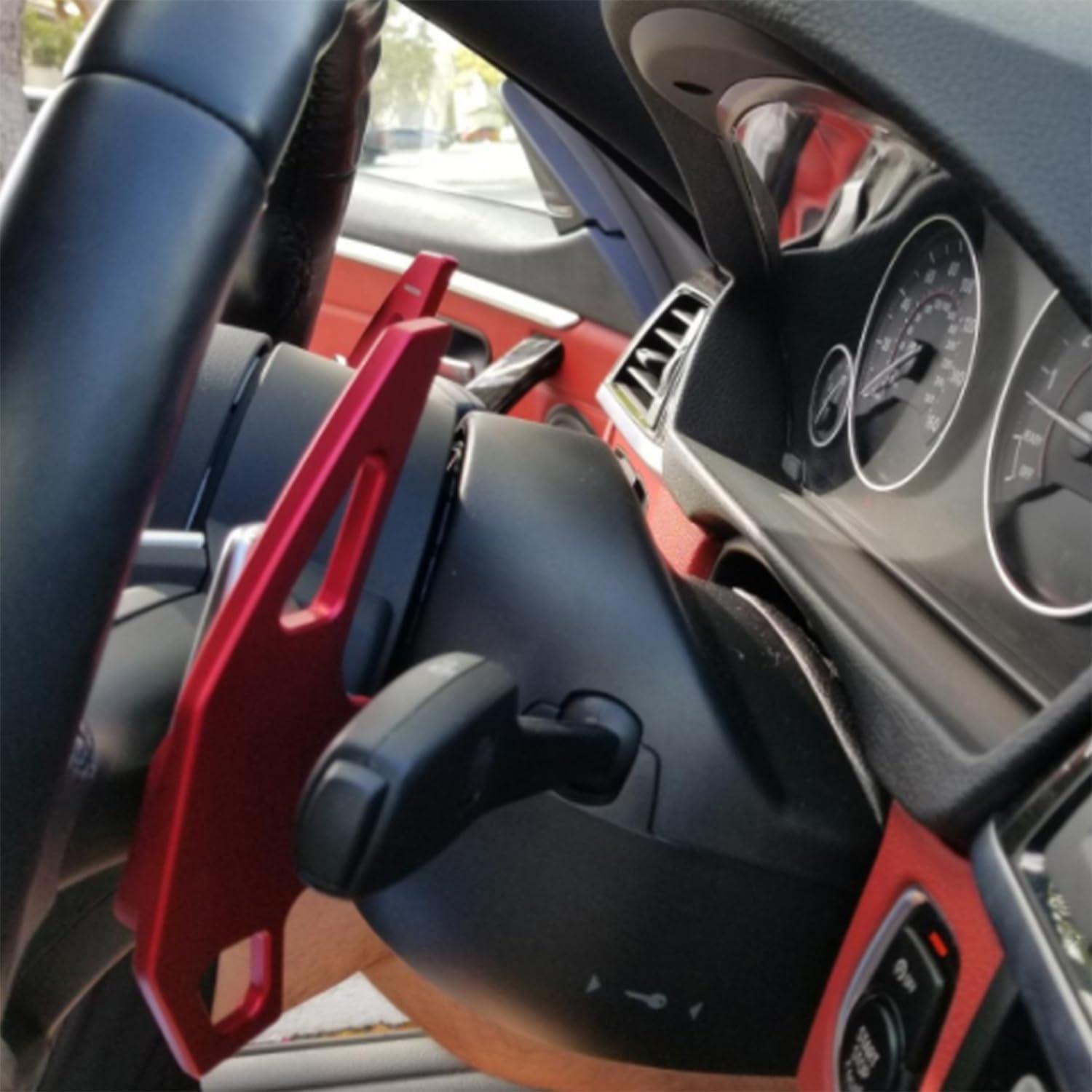 Extensiones de Palanca de Cambio de Volante MICROCK para BMW - Aluminio Rojo