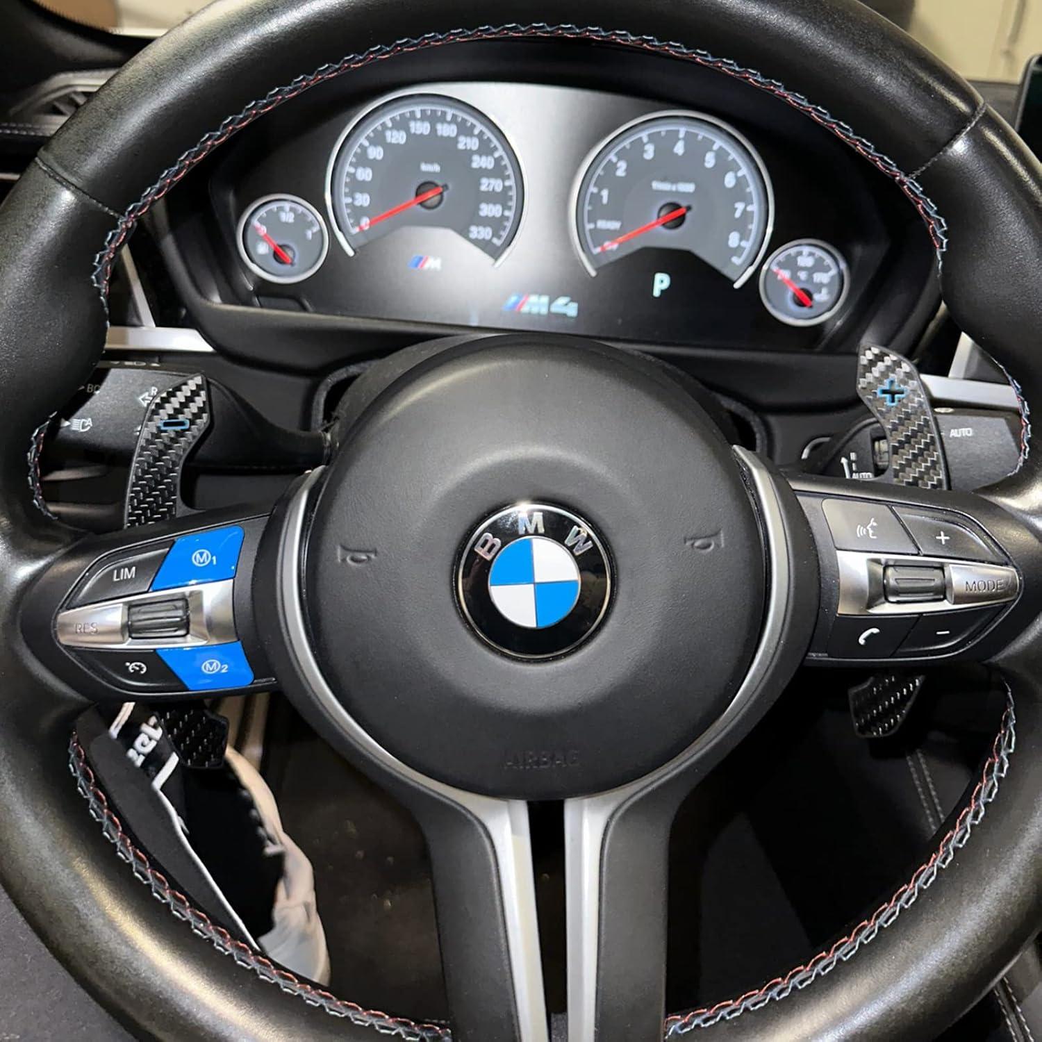 Palancas de Cambio de Volante BMW Jesusii Azul Fibra Carbono