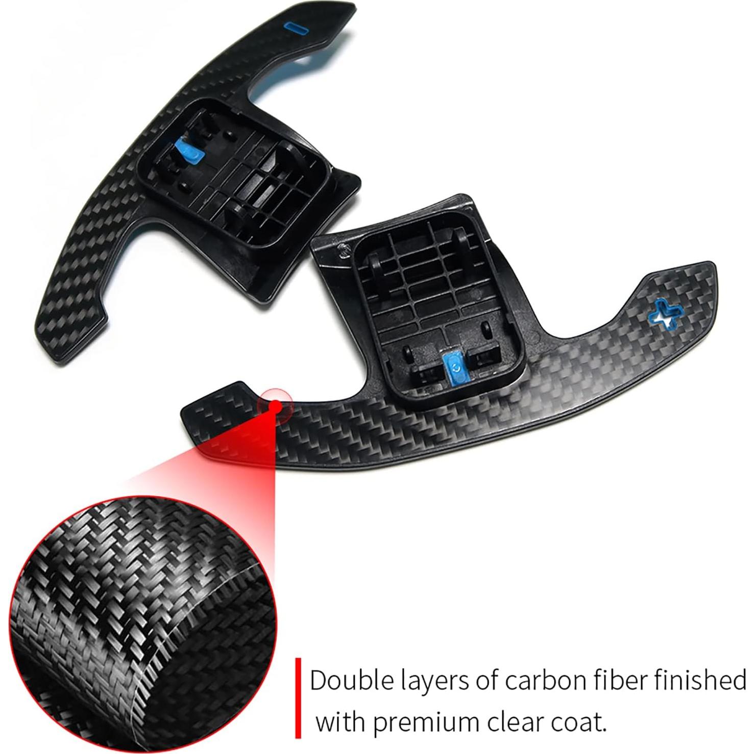 Palancas de Cambio de Volante BMW Jesusii Azul Fibra Carbono