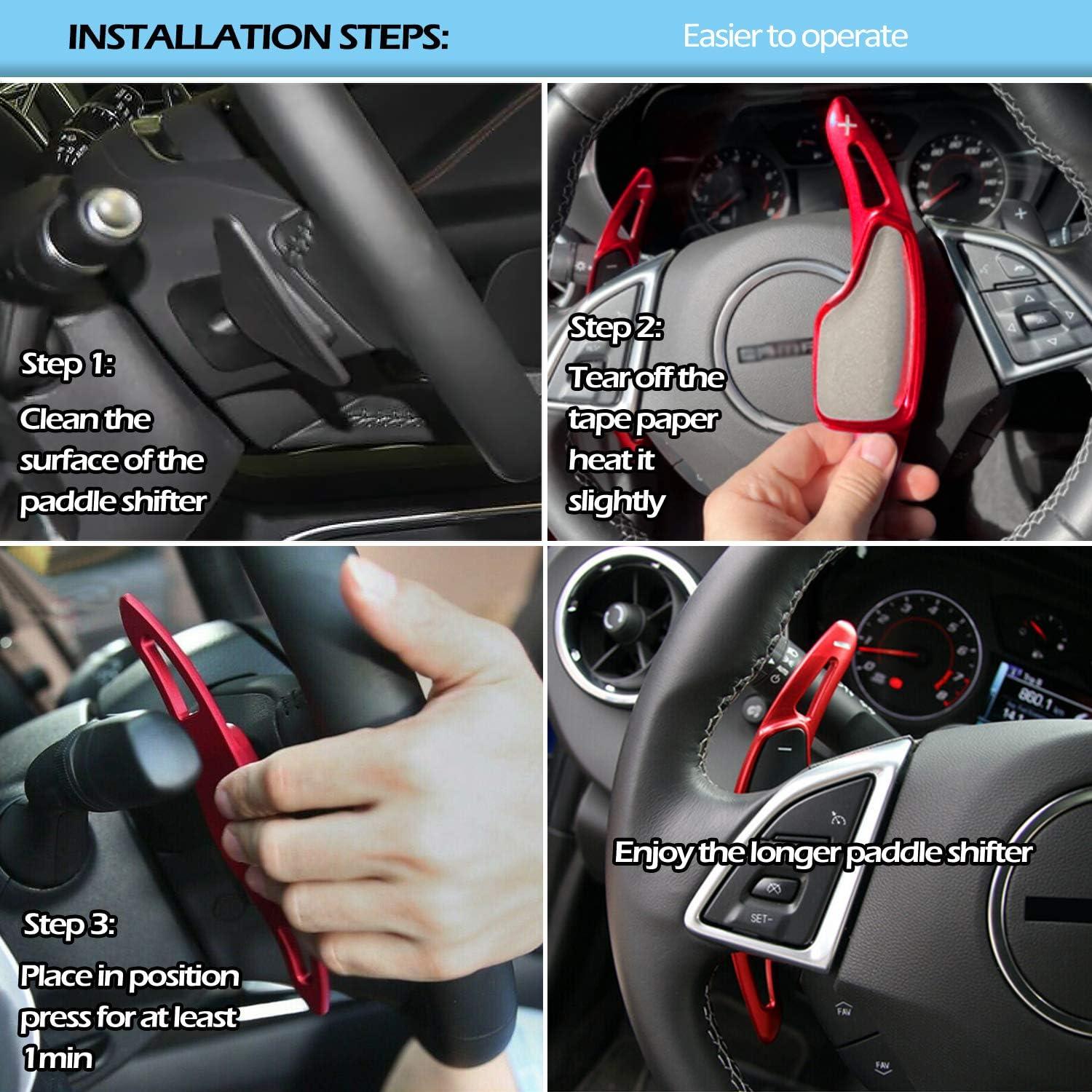 Extensión Palanca de Cambio Aluminio LAIKOU Rojo para Camaro 2016-2022