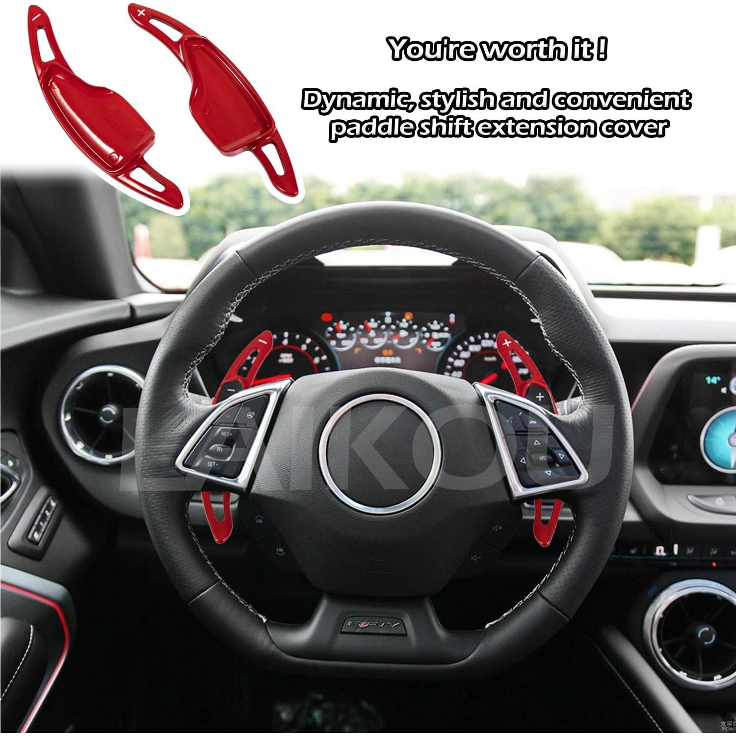 Extensión Palanca de Cambio Aluminio LAIKOU Rojo para Camaro 2016-2022