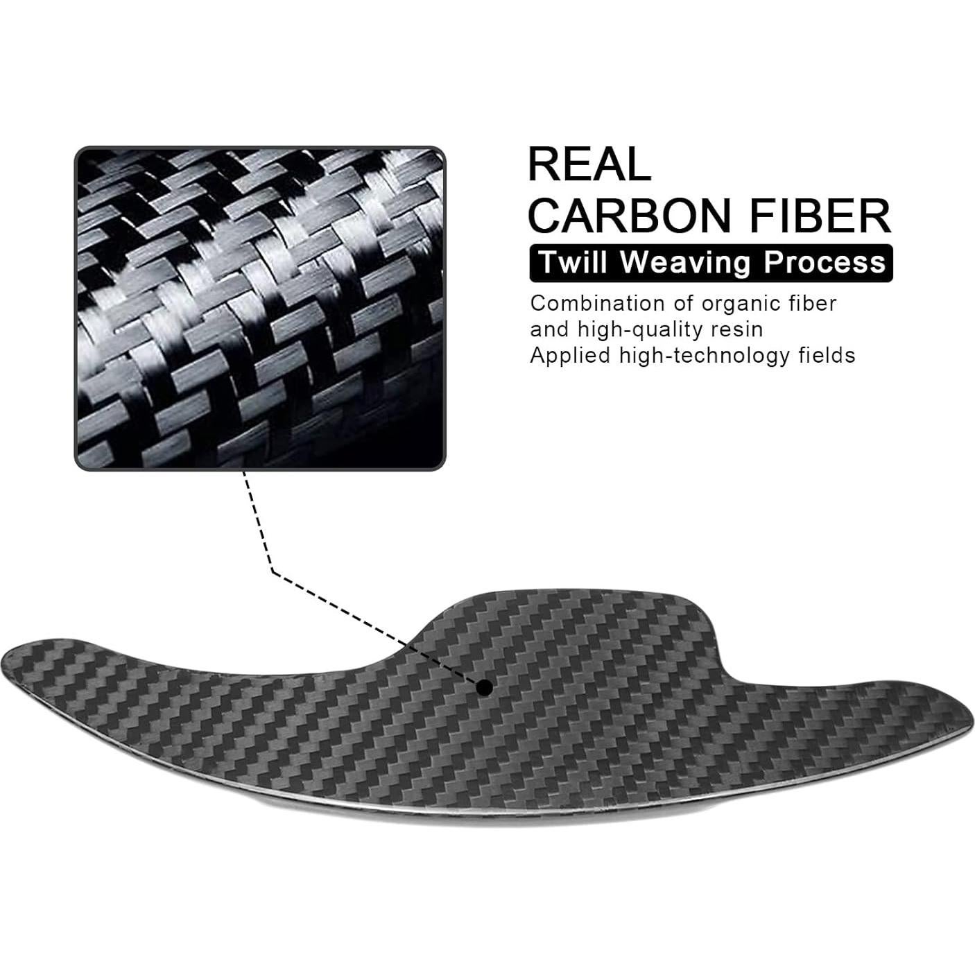 Cubierta de Palanca de Cambio TANGSEN Fibra de Carbono Negra