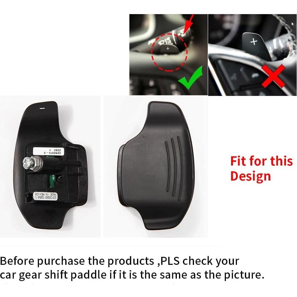 Extensiones de Palanca de Cambio ABS SANRILY para Chevy Camaro 2012-2015 y Cadillac CT6 XT5 2016-2019 - 2 Piezas