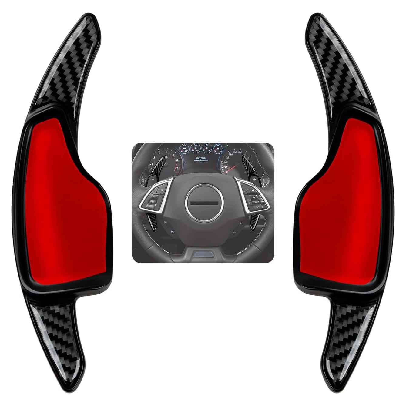 Cubierta de Trim Palanca de Cambio YDMYL Rojo para Chevrolet Camaro 2016-2023/Corvette C7 2014-2019