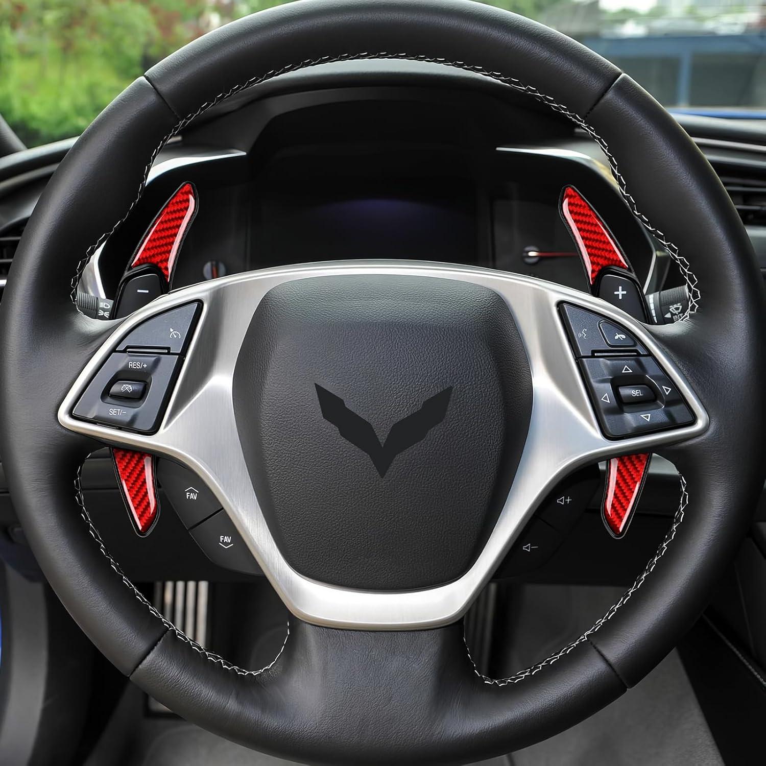 Cubierta de Trim Palanca de Cambio YDMYL Rojo para Chevrolet Camaro 2016-2023/Corvette C7 2014-2019