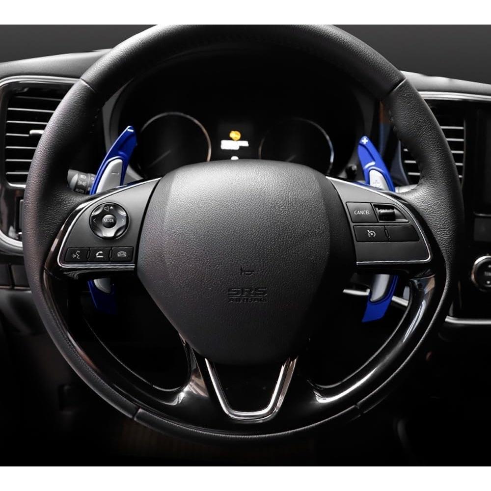Extensiones de Paletas Aluminio Billet CNC iJDMTOY Azul para Mitsubishi
