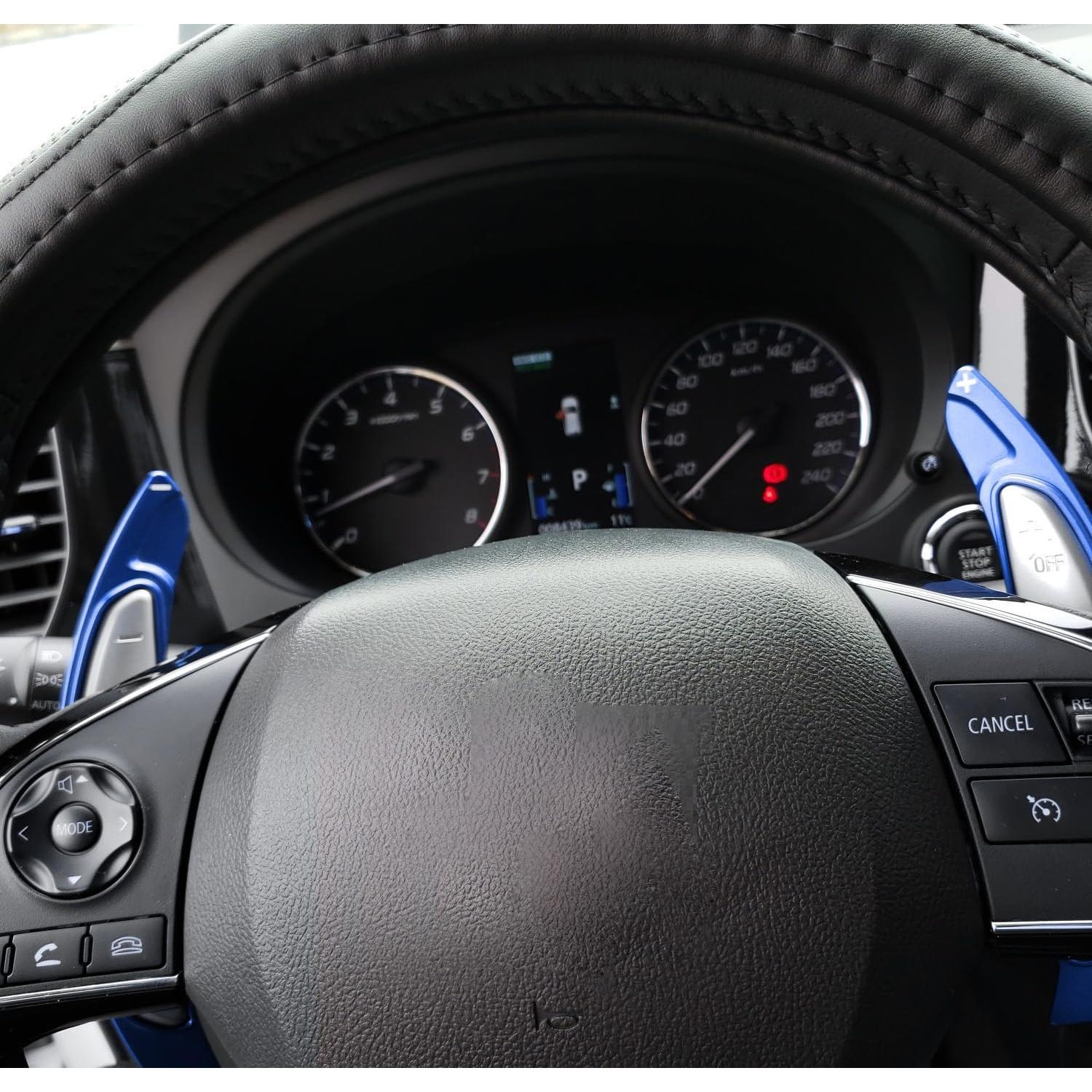 Extensiones de Paletas Aluminio Billet CNC iJDMTOY Azul para Mitsubishi