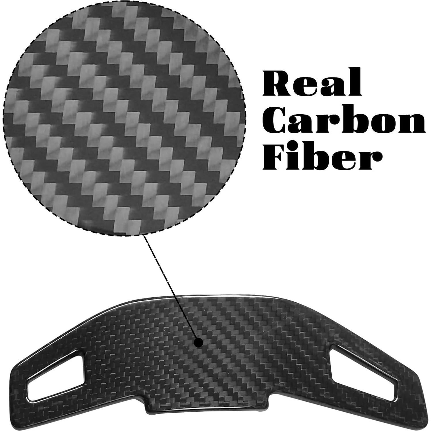 Cubiertas de Palanca de Cambio BLAKAYA para Ford Mustang 2024 - Fibra de Carbono (Negro, 2 Piezas)