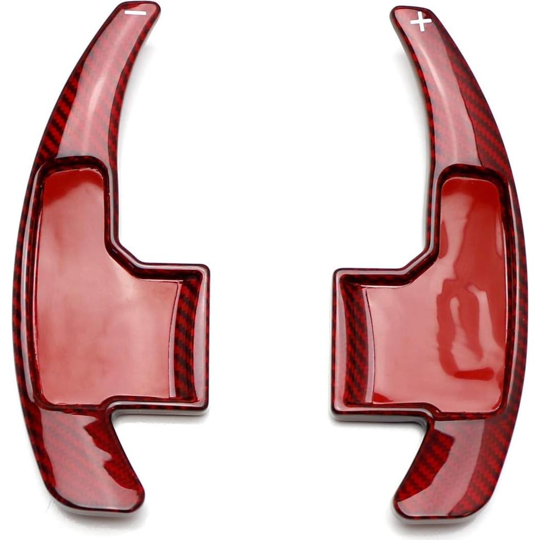 Extensiones de Palanca de Cambio iJDMTOY Rojo Fibra de Carbono Ford Mustang 2015-2021