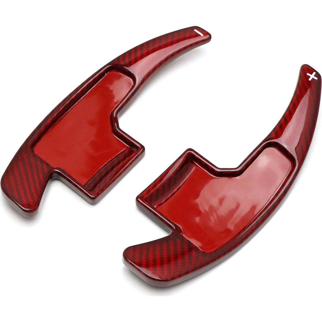 Extensiones de Palanca de Cambio iJDMTOY Rojo Fibra de Carbono Ford Mustang 2015-2021