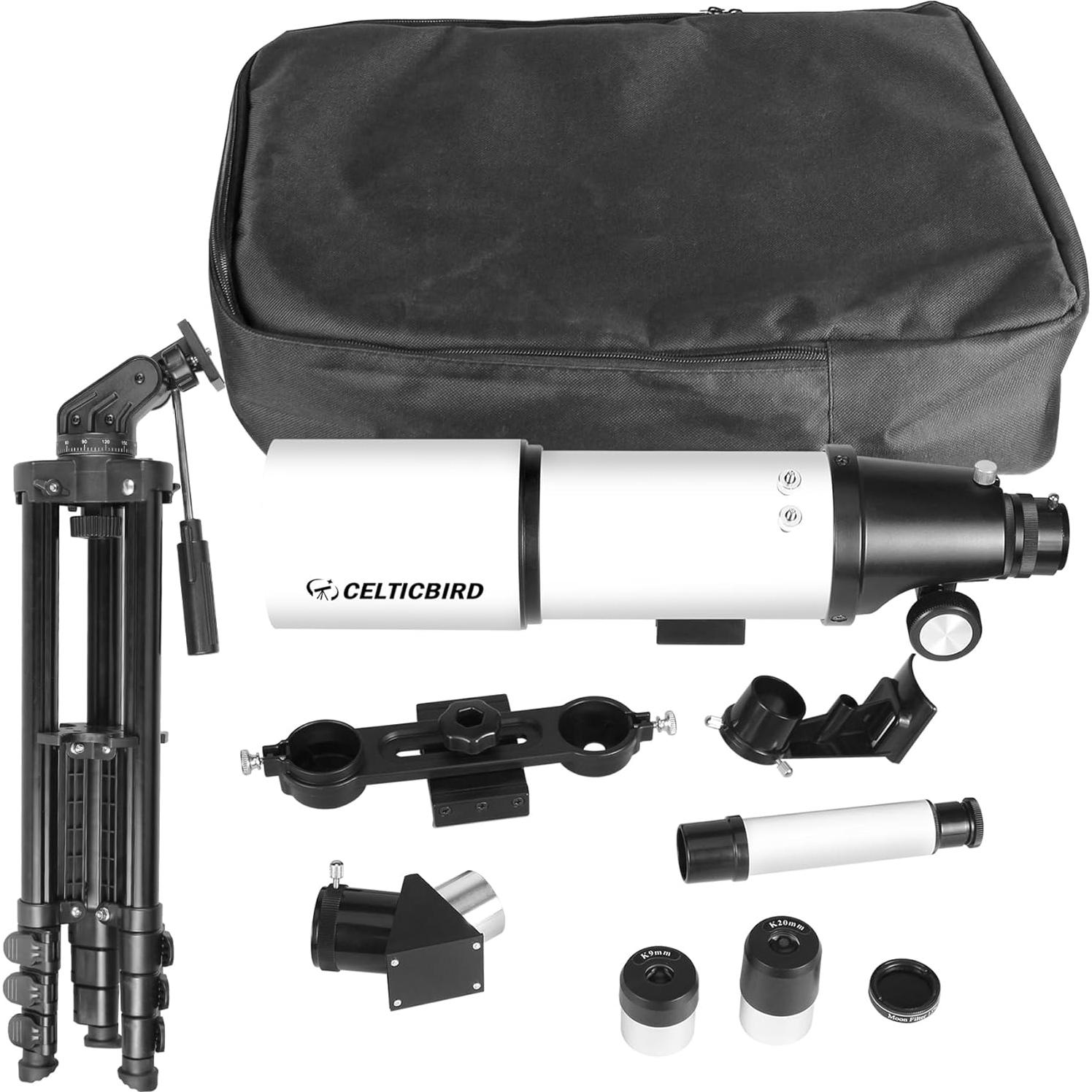 Telescopio Astronómico Celticbird 80mm 600mm para Adultos