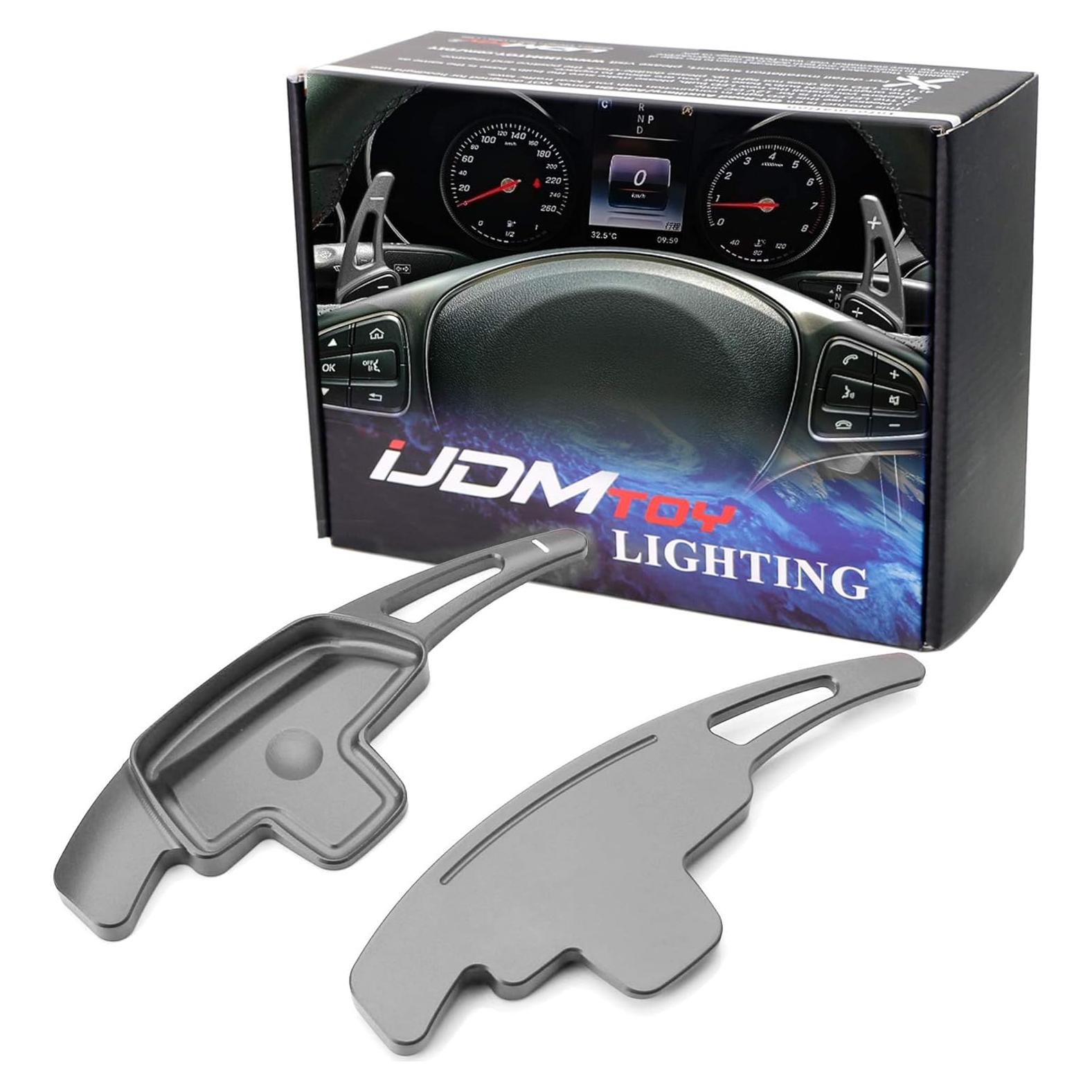 Extensiones de Palanca de Cambio Aluminio iJDMTOY Gun Metal para Mercedes