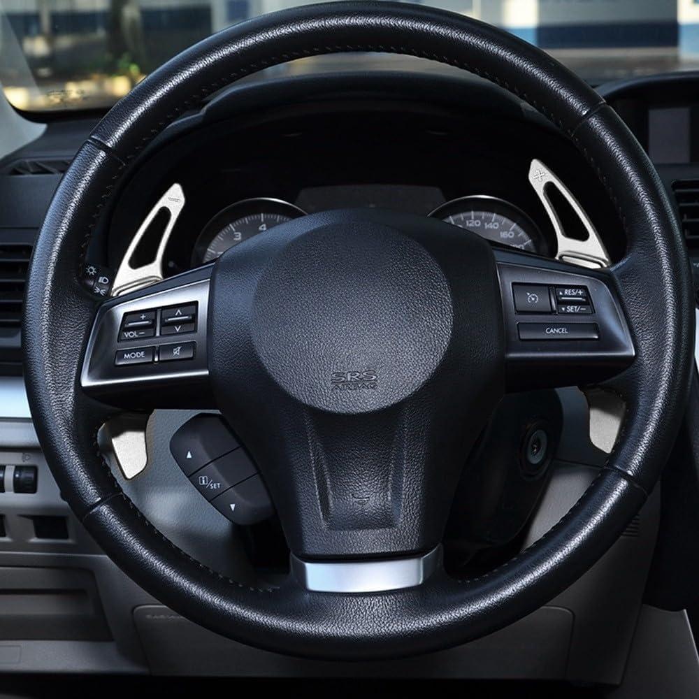 Extensiones de palanca de cambio iJDMTOY aluminio plateado Subaru