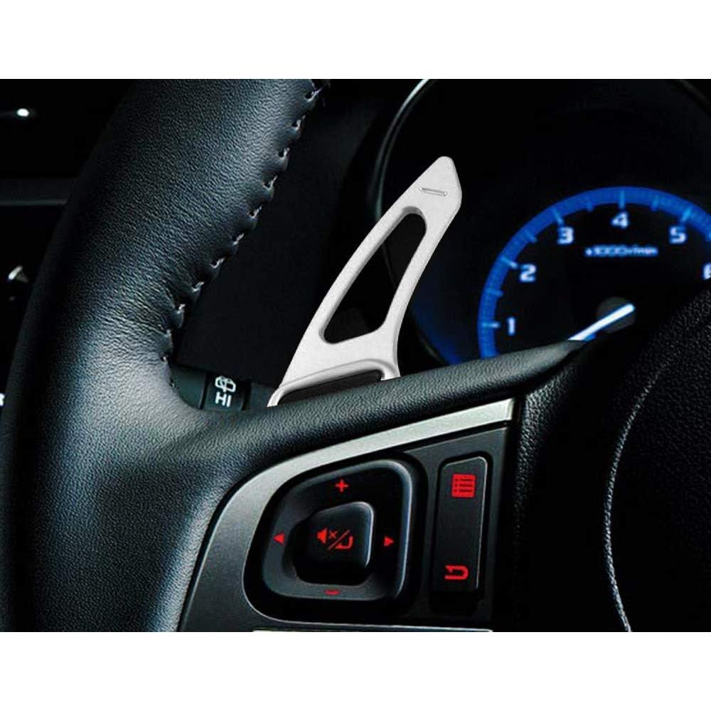 Extensiones de palanca de cambio iJDMTOY aluminio plateado Subaru