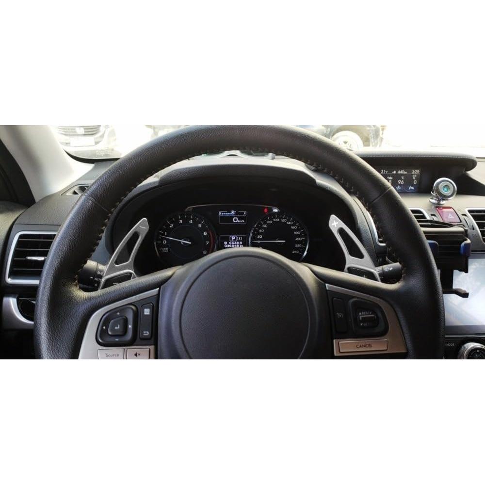 Extensiones de palanca de cambio iJDMTOY aluminio plateado Subaru