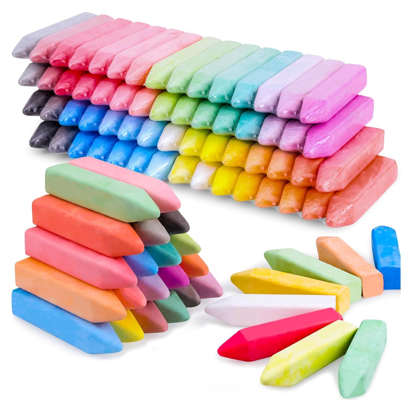 Juego de 60 Tizas Gigantes para Acera BKPVR - 30 Colores