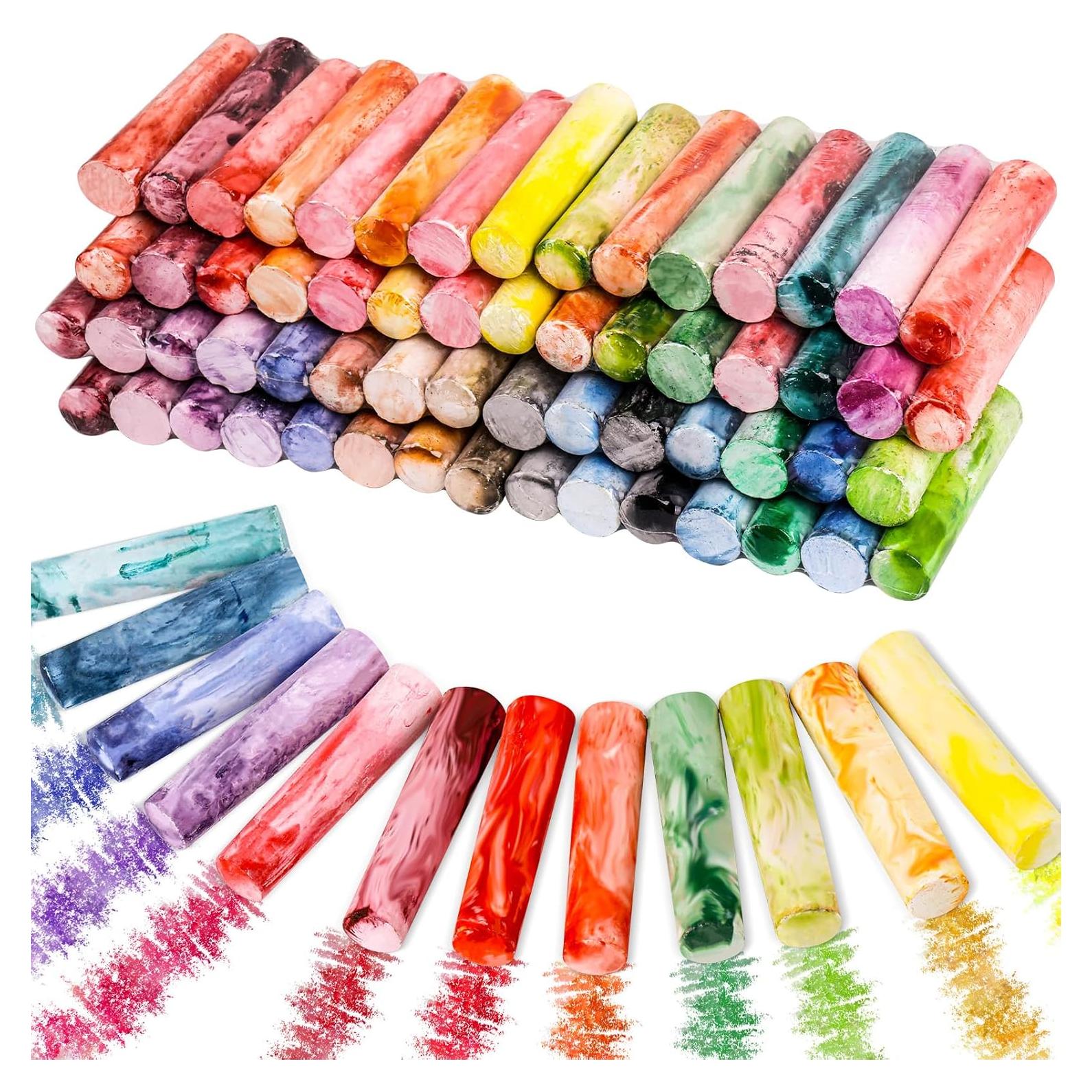 Juego de 60 Tizas Gigantes para Acera Bkpvr Multicolor