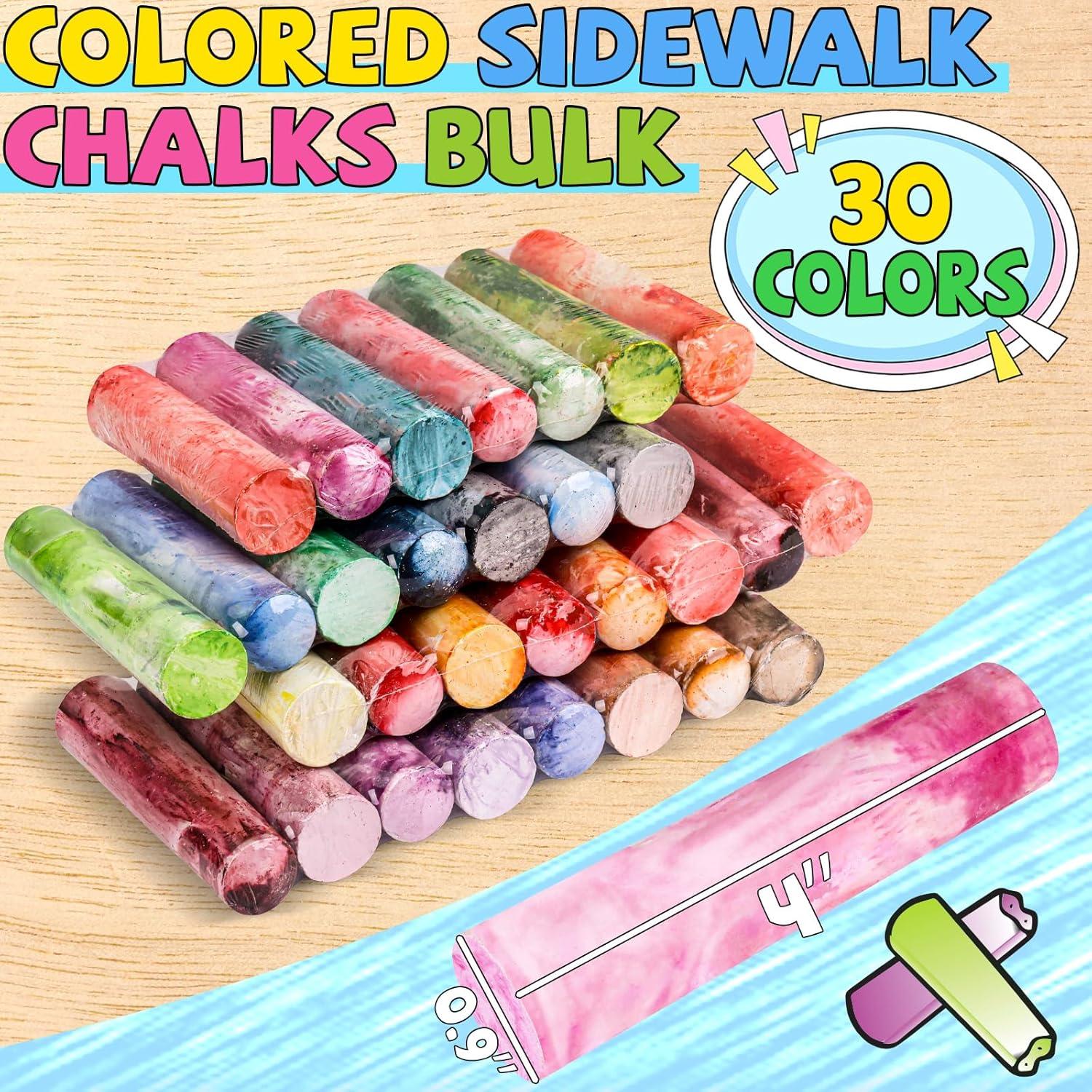 Juego de 60 Tizas Gigantes para Acera Bkpvr Multicolor