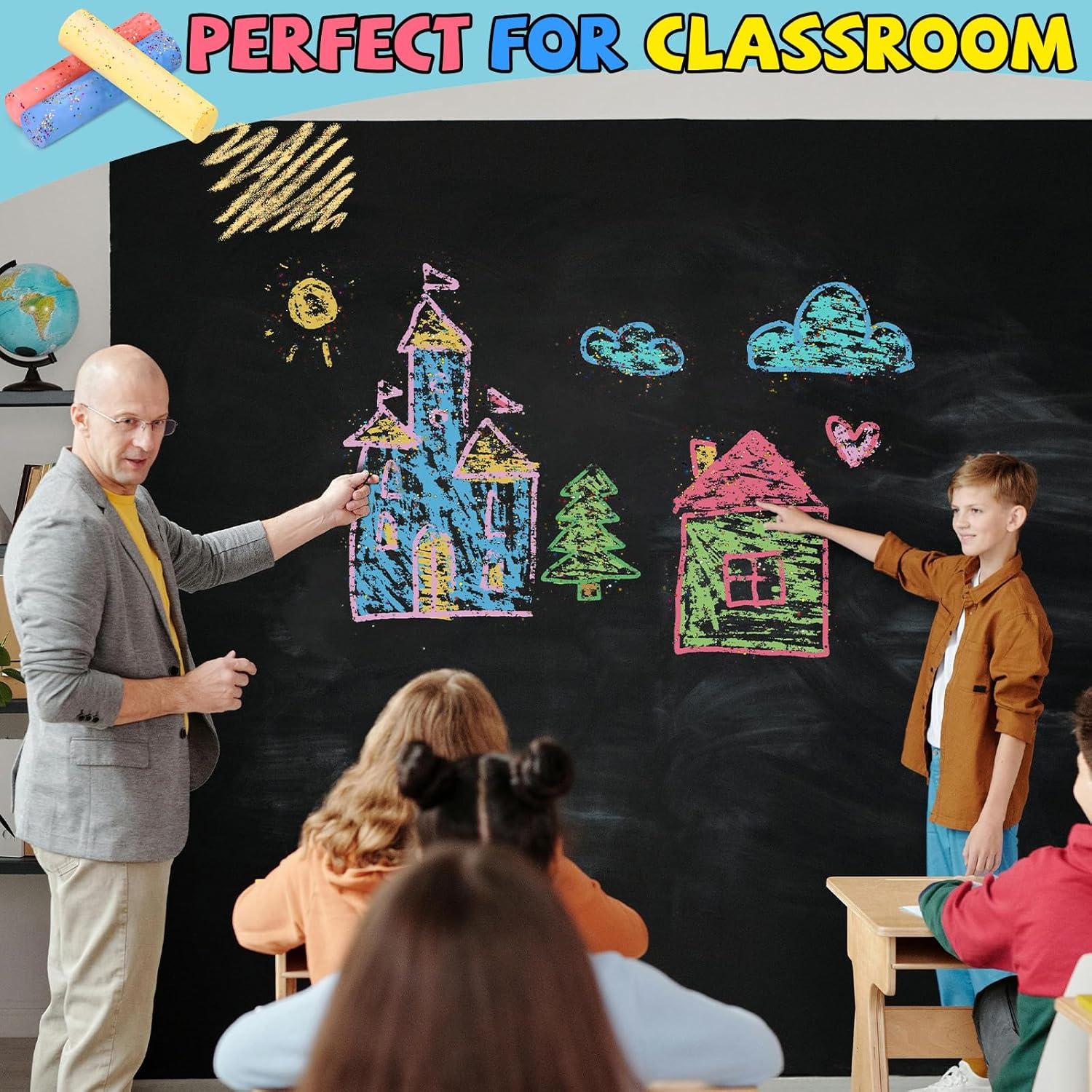 Set de Tiza de Acera Jumbo BKPVR 150 Pcs 30 Colores Lavables