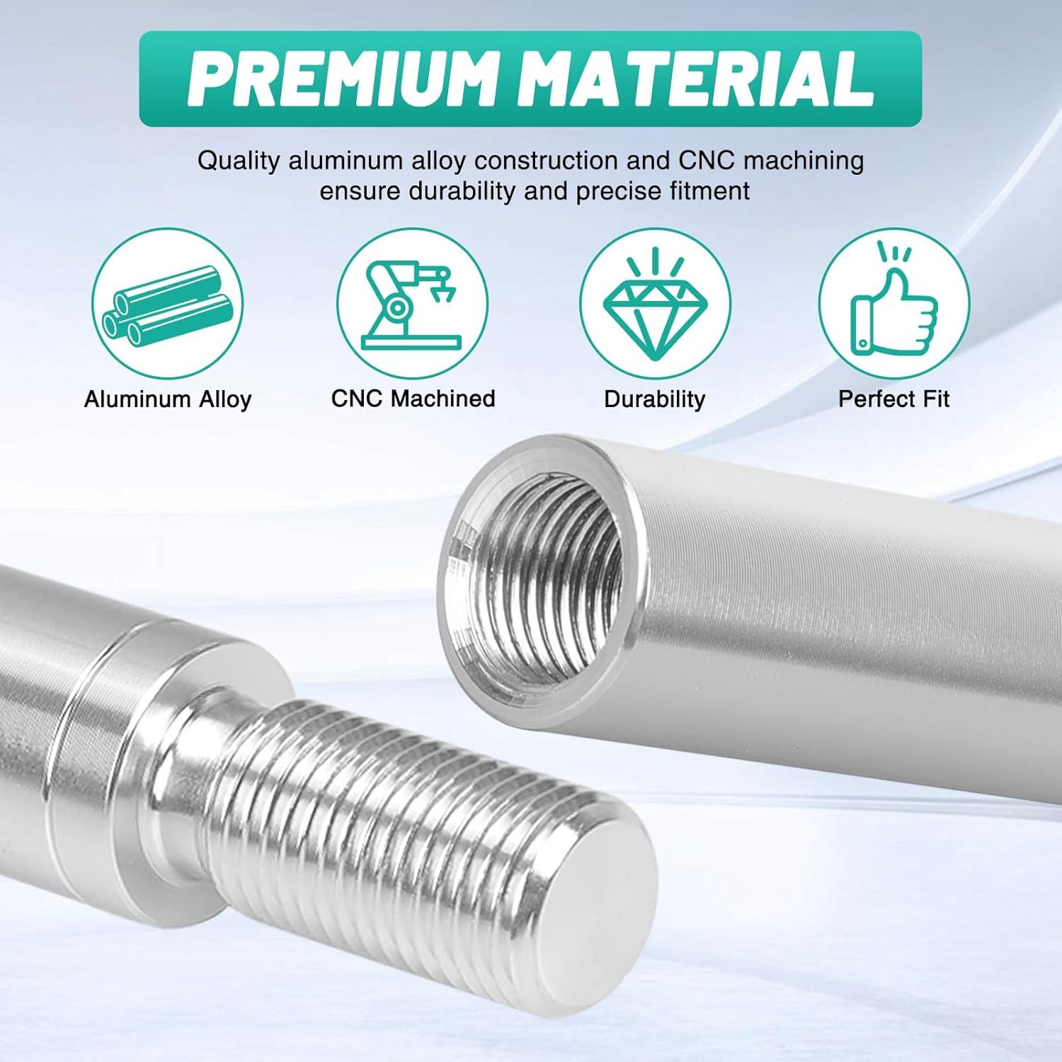 Extensión de Palanca de Cambios 25.4 cm Tongze M12x1.25 Plata