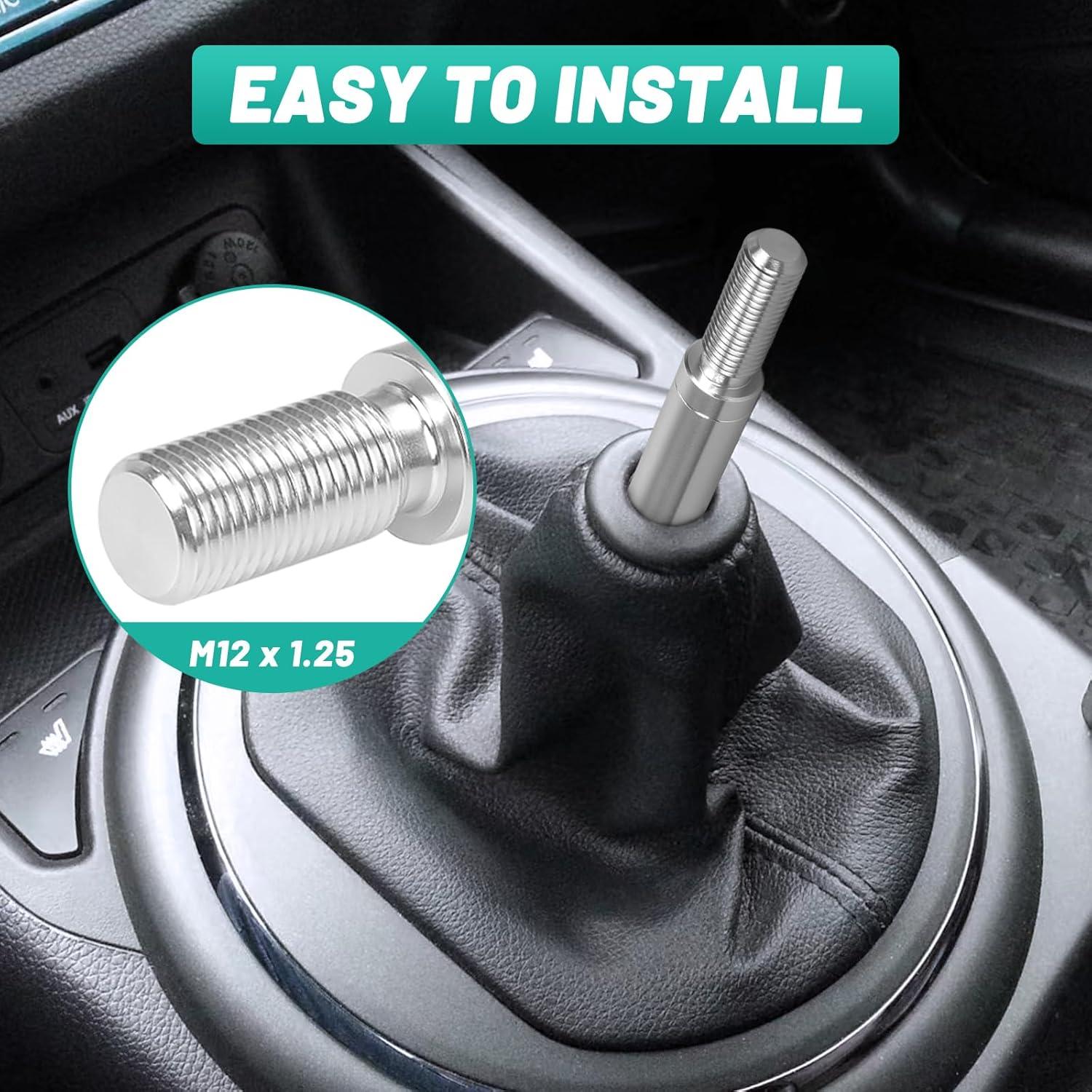 Extensión de Palanca de Cambios 25.4 cm Tongze M12x1.25 Plata