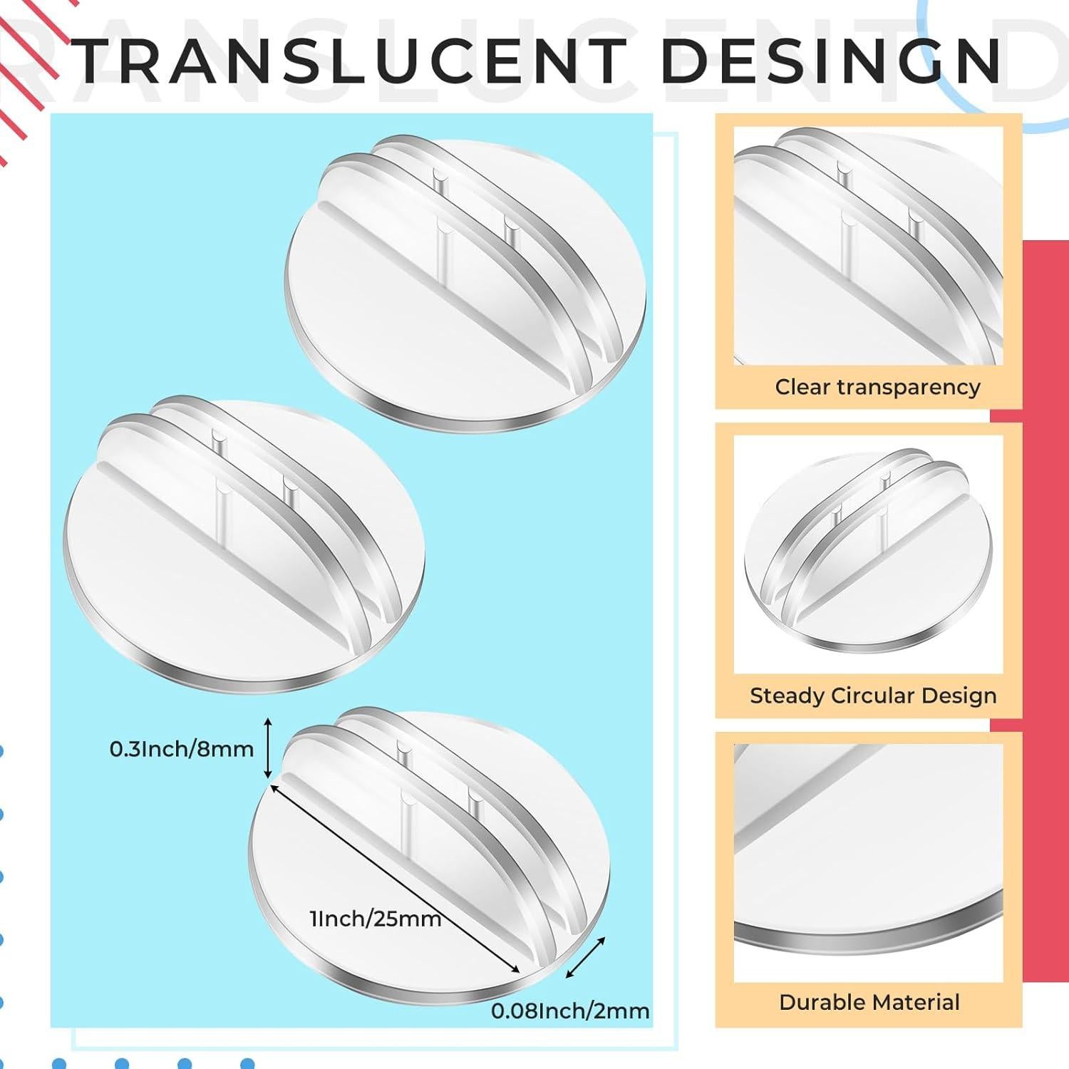 Soportes de Tarjetas Yinkin 25 Pcs Plástico Translúcido 25x25mm