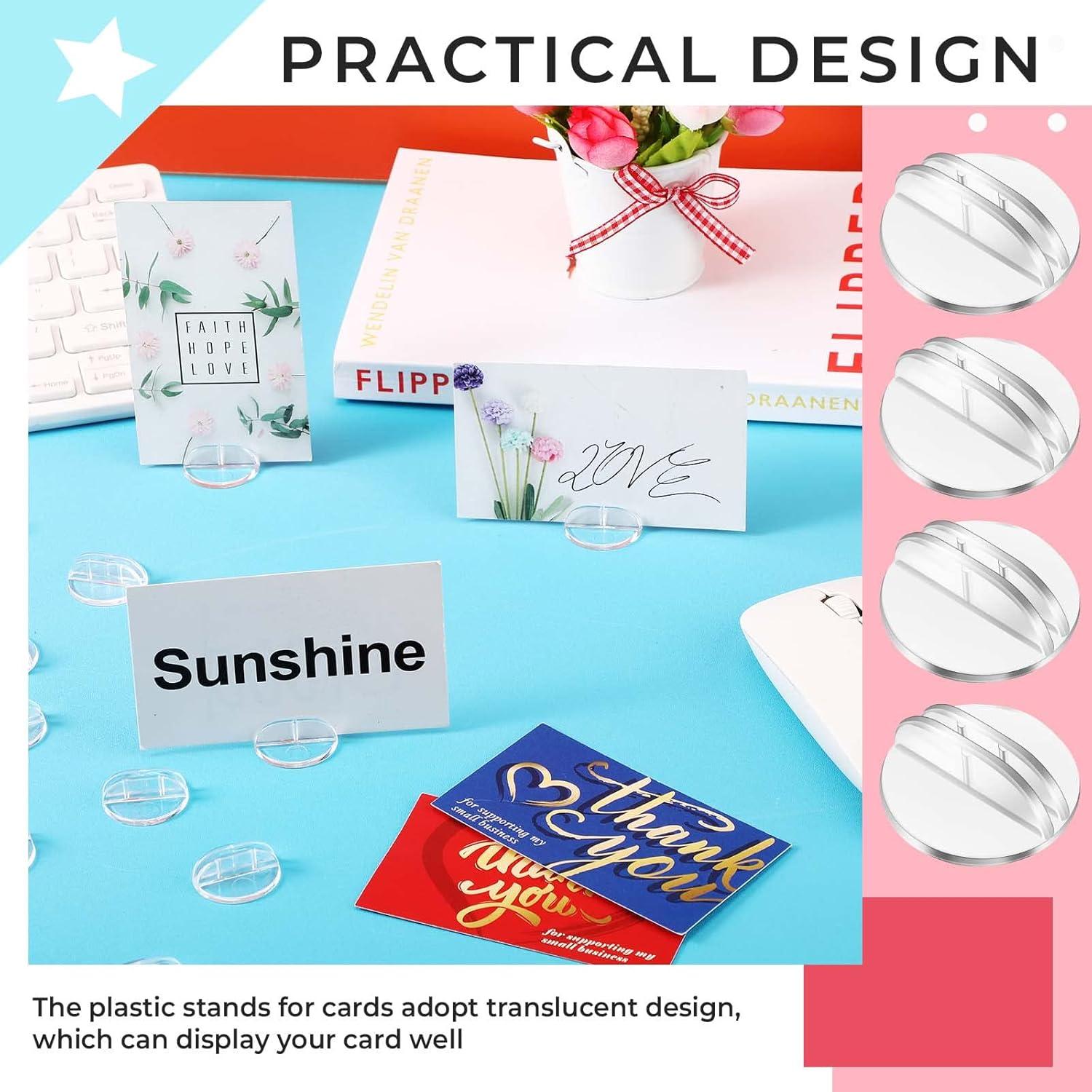 Soportes para Tarjetas Yinkin 200 Pcs Plástico Translúcido