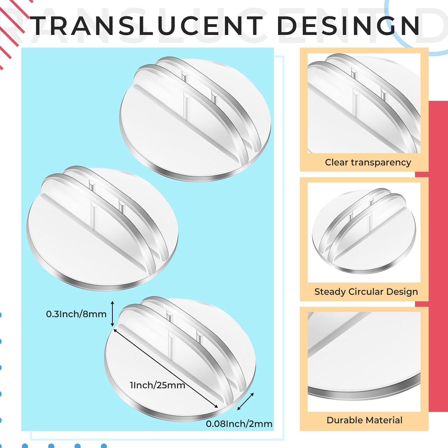 Soportes de Tarjetas Yinkin 25 Pcs Plástico Translúcido 25x25mm