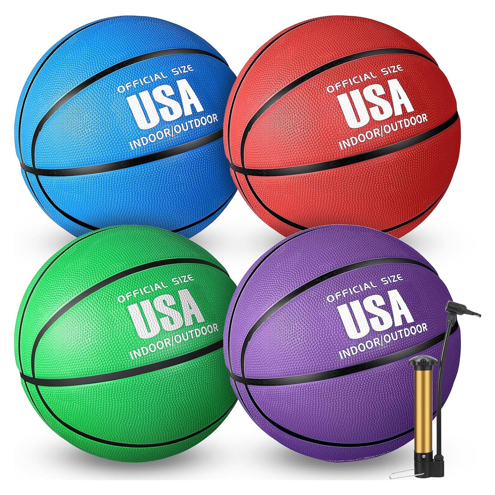 Libima 4 Balones de Baloncesto Tamaño 5 con Bomba