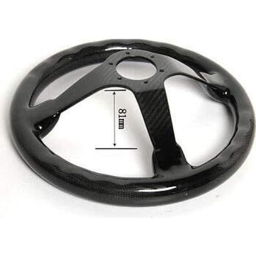 Volante de fibra de carbono HiwowSport 350mm ajuste universal