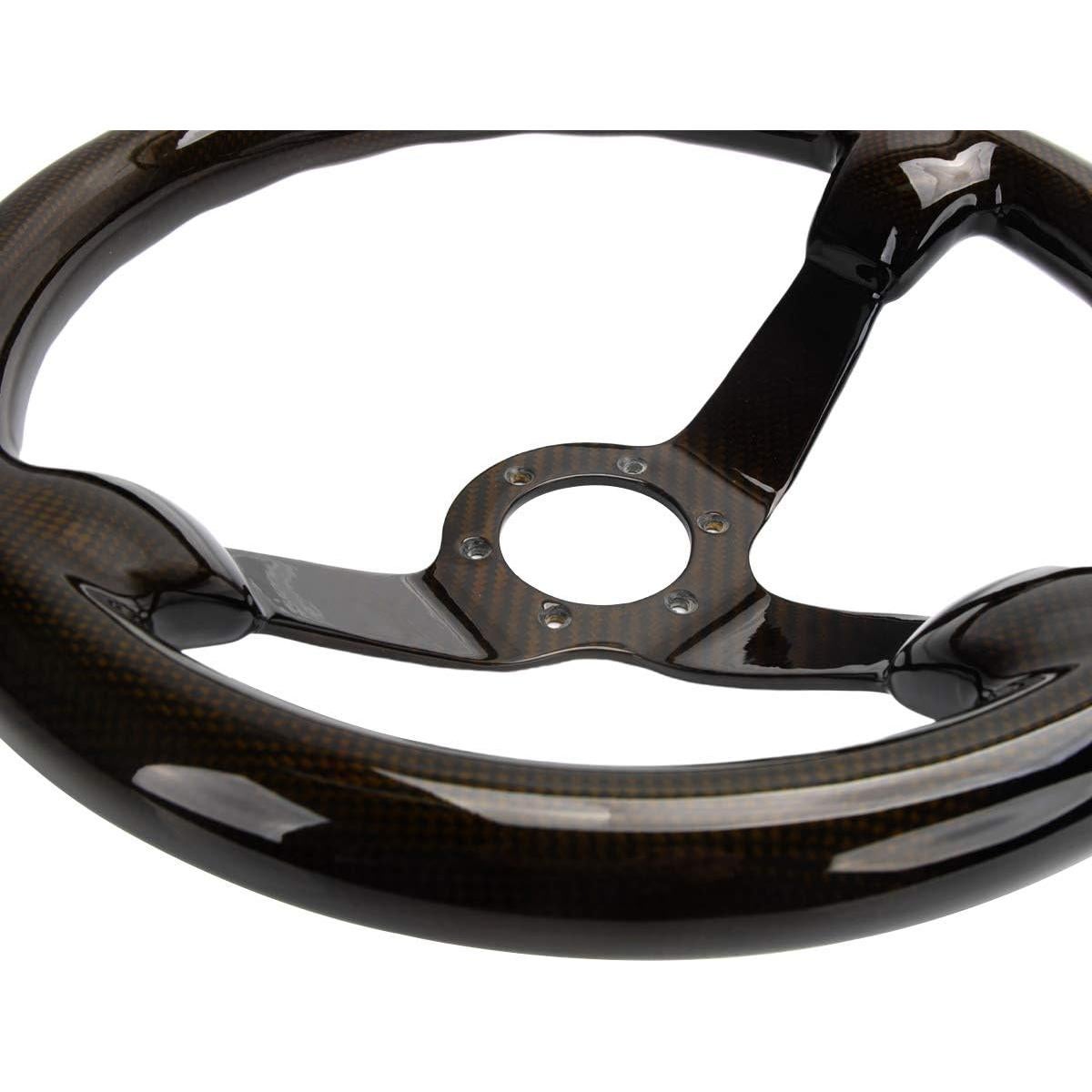 Volante de fibra de carbono HiwowSport 350mm ajuste universal