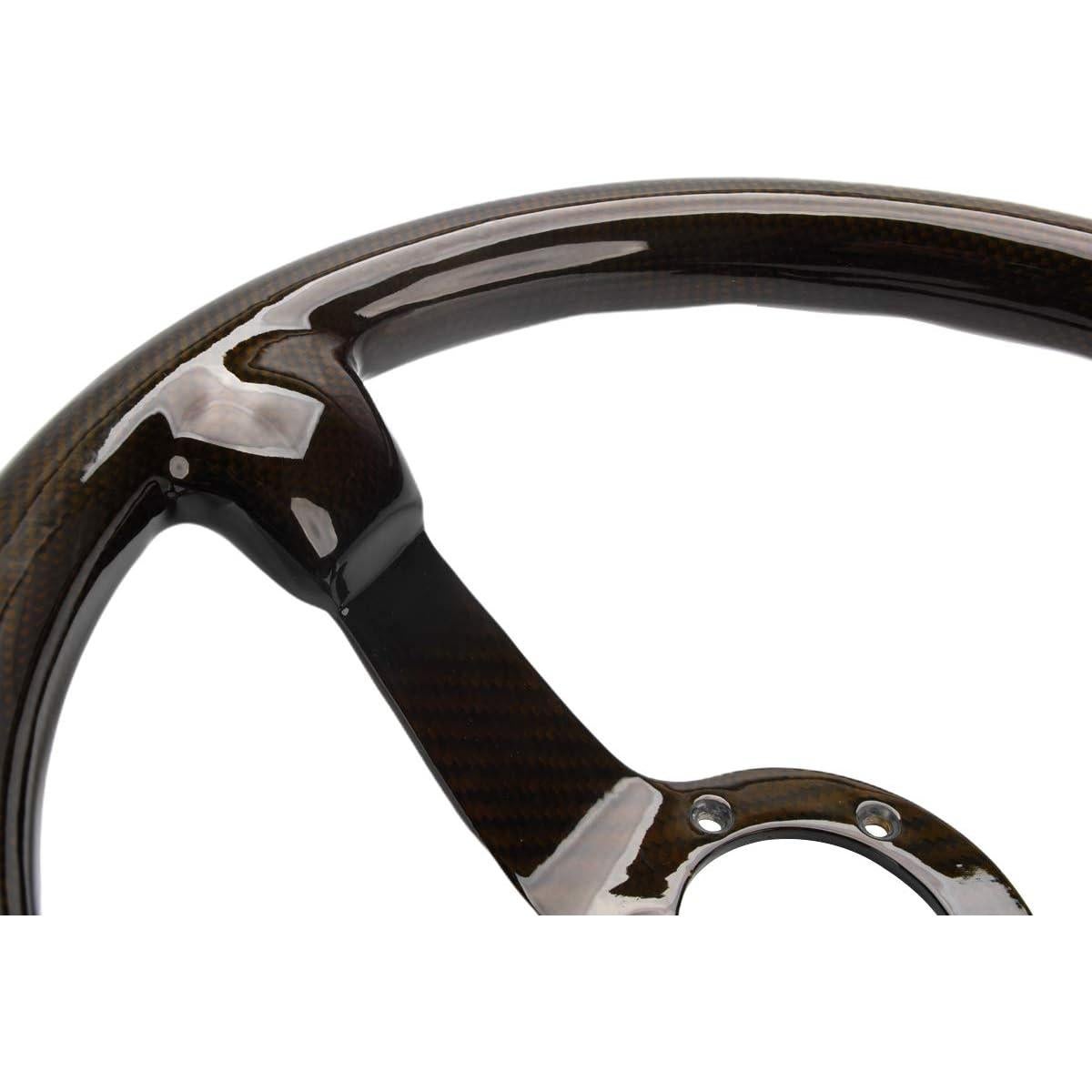 Volante de fibra de carbono HiwowSport 350mm ajuste universal