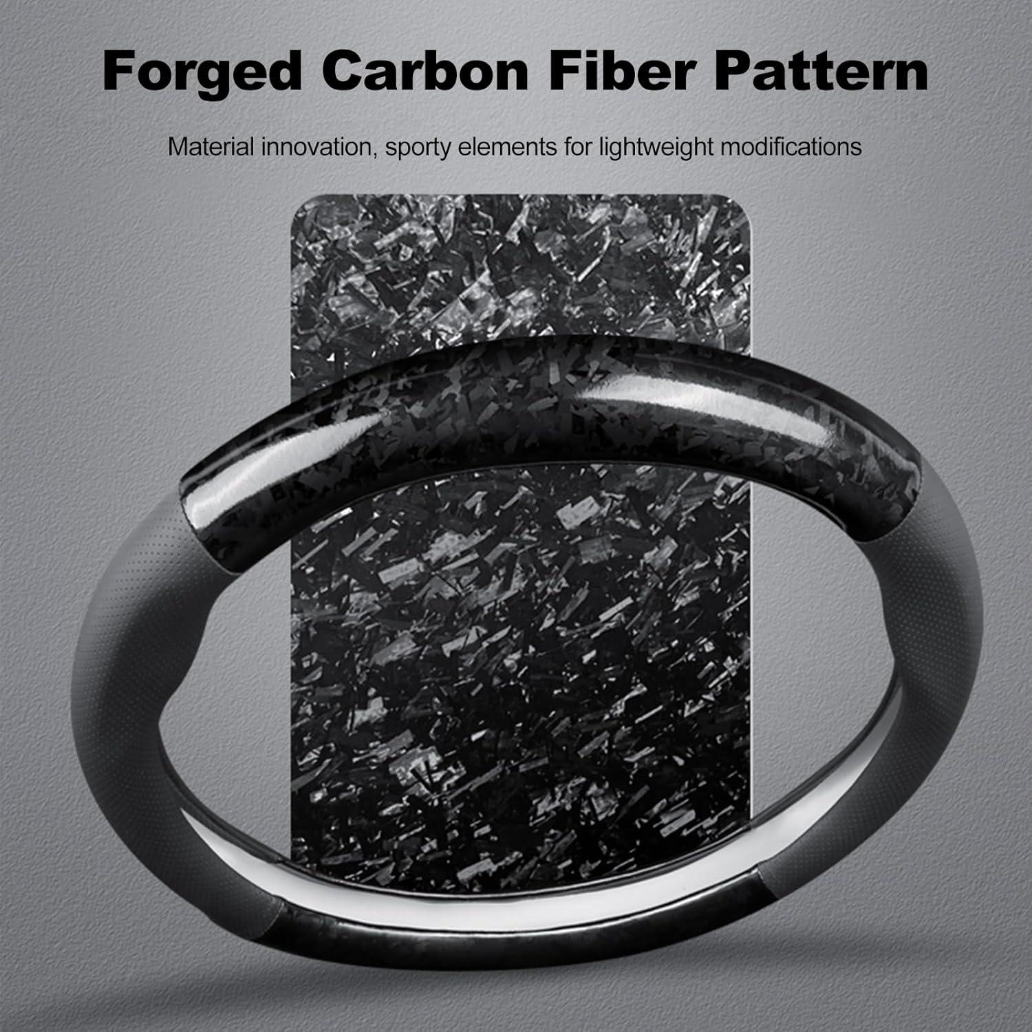 Manga de Volante Ergocar Tipo D 37-38cm Carbono y Cuero