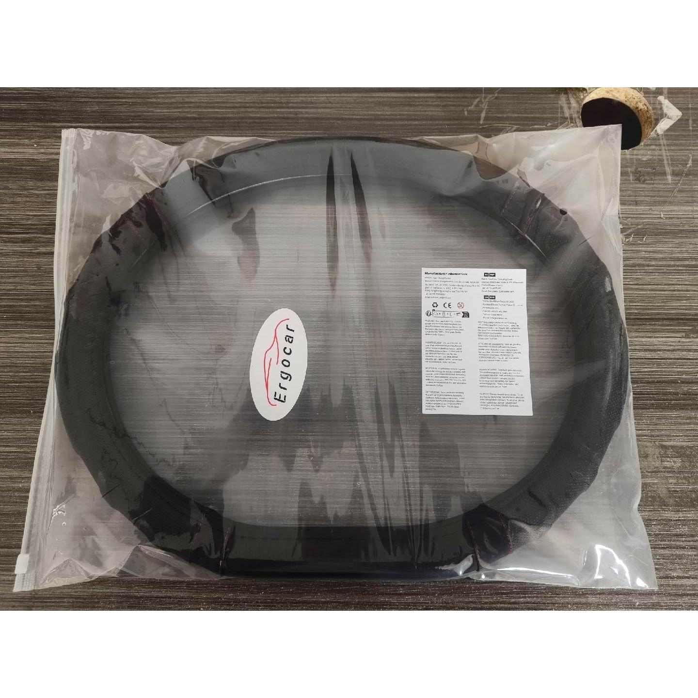 Manga de Volante Ergocar Tipo D 37-38cm Carbono y Cuero